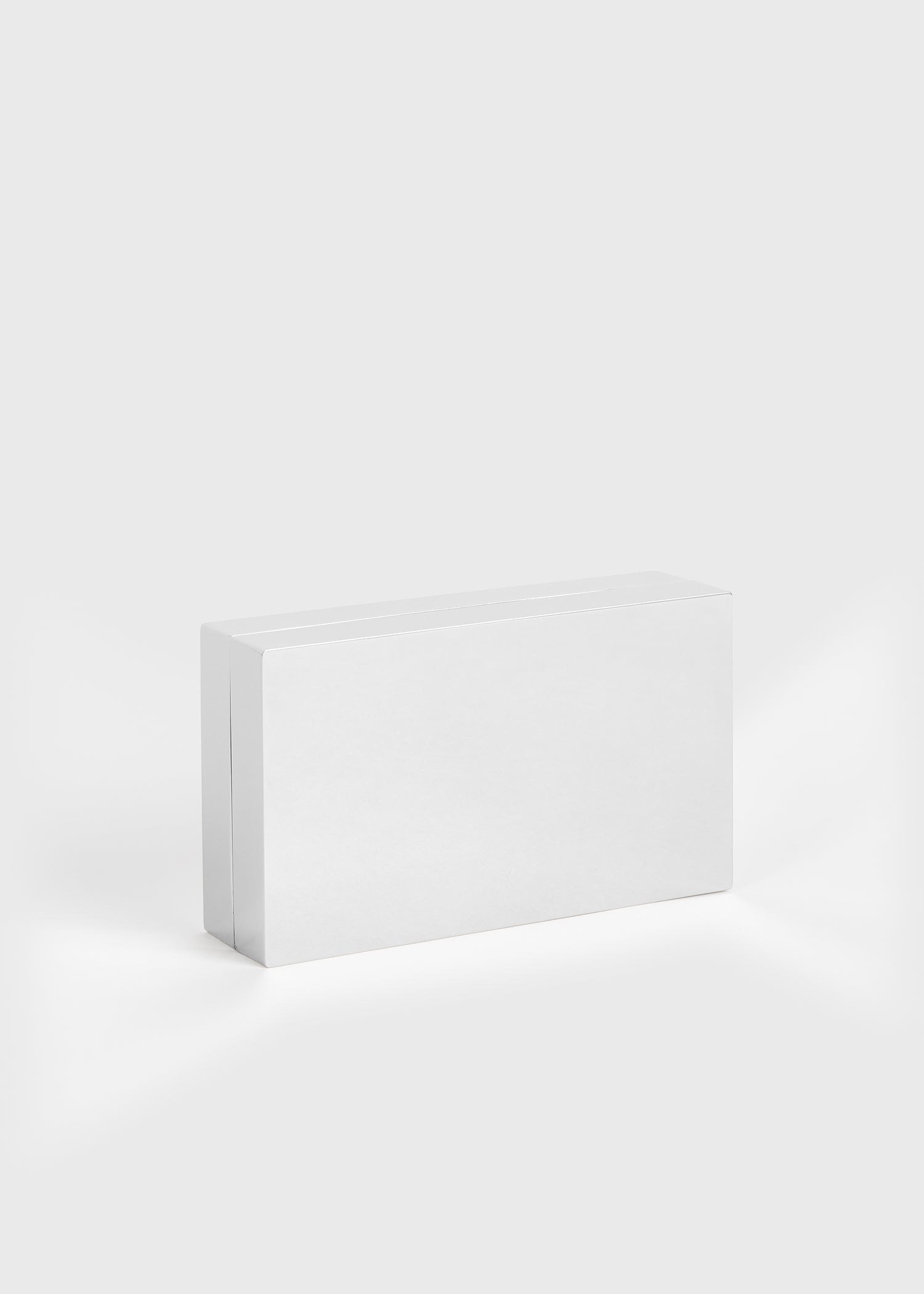 Metal clutch silver
