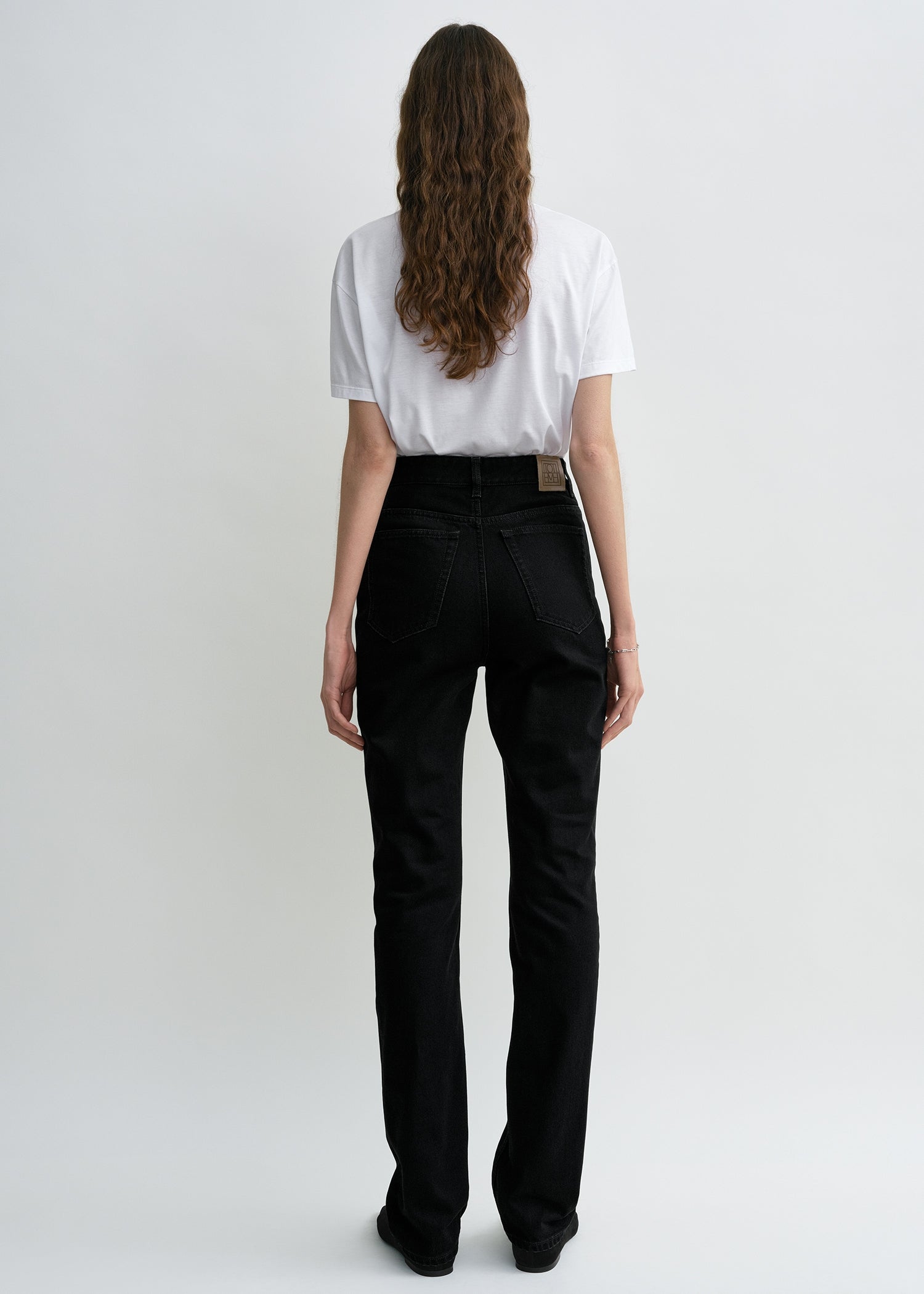 High slim denim black