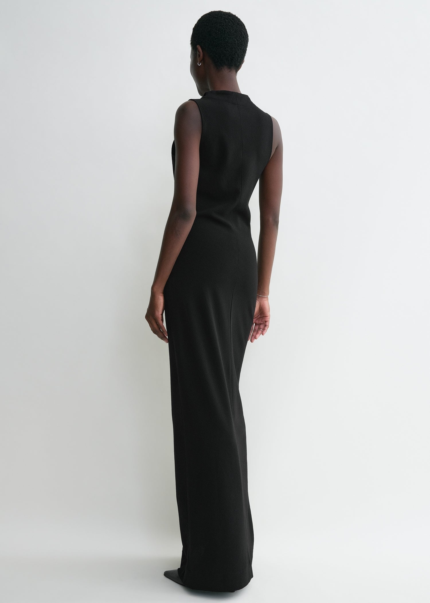Cowl-neck dress black