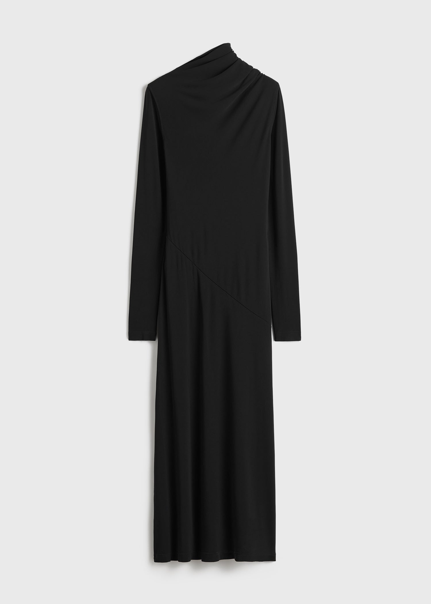 Draped jersey dress black