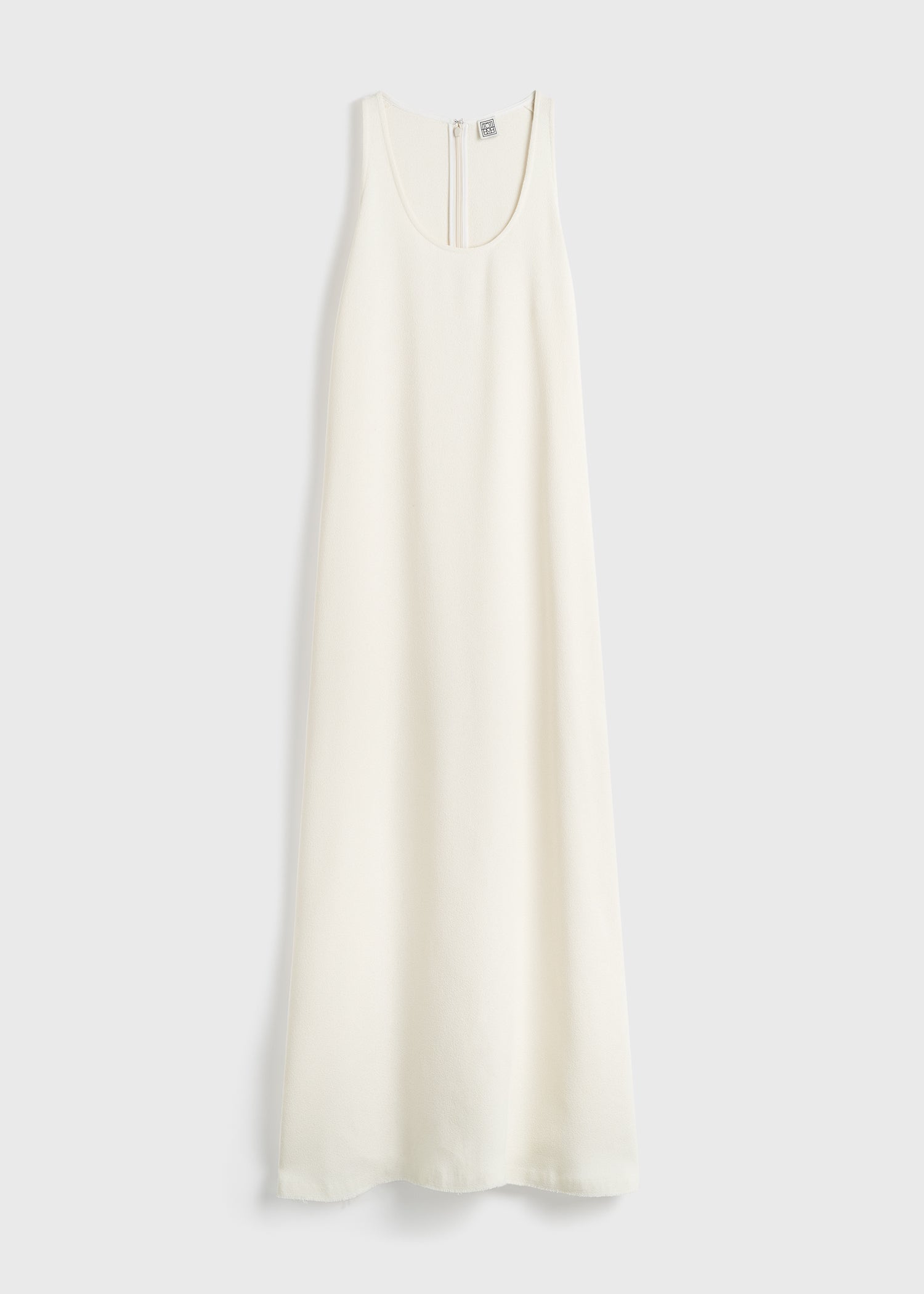 Scoop-neck sablé dress macadamia