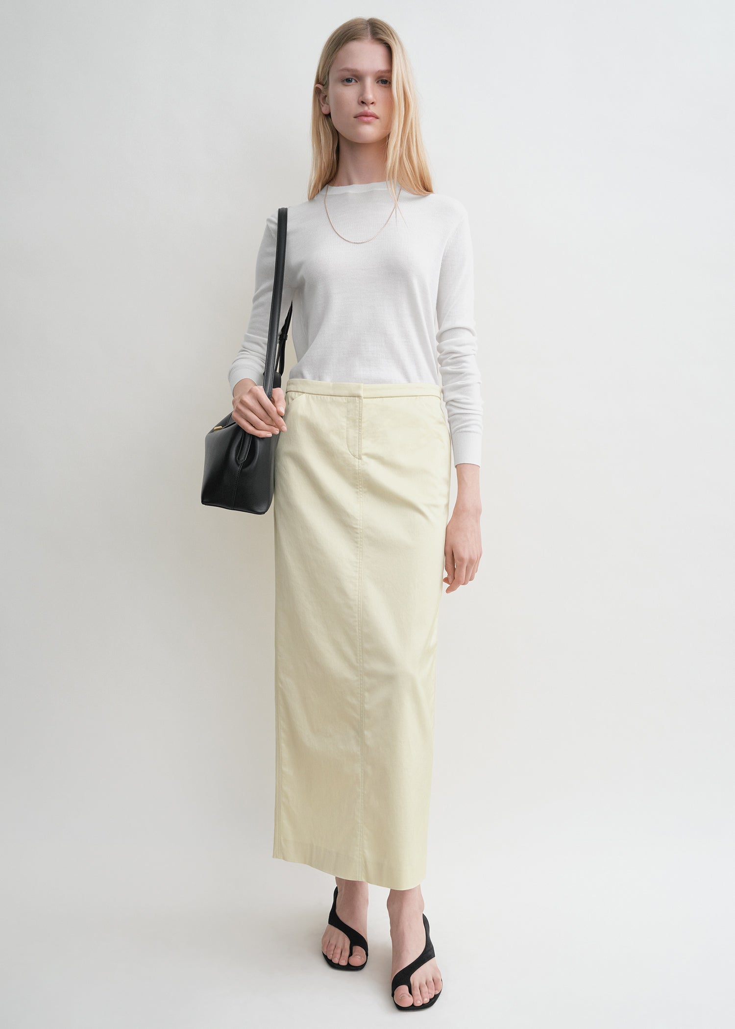 Straight skirt ecru