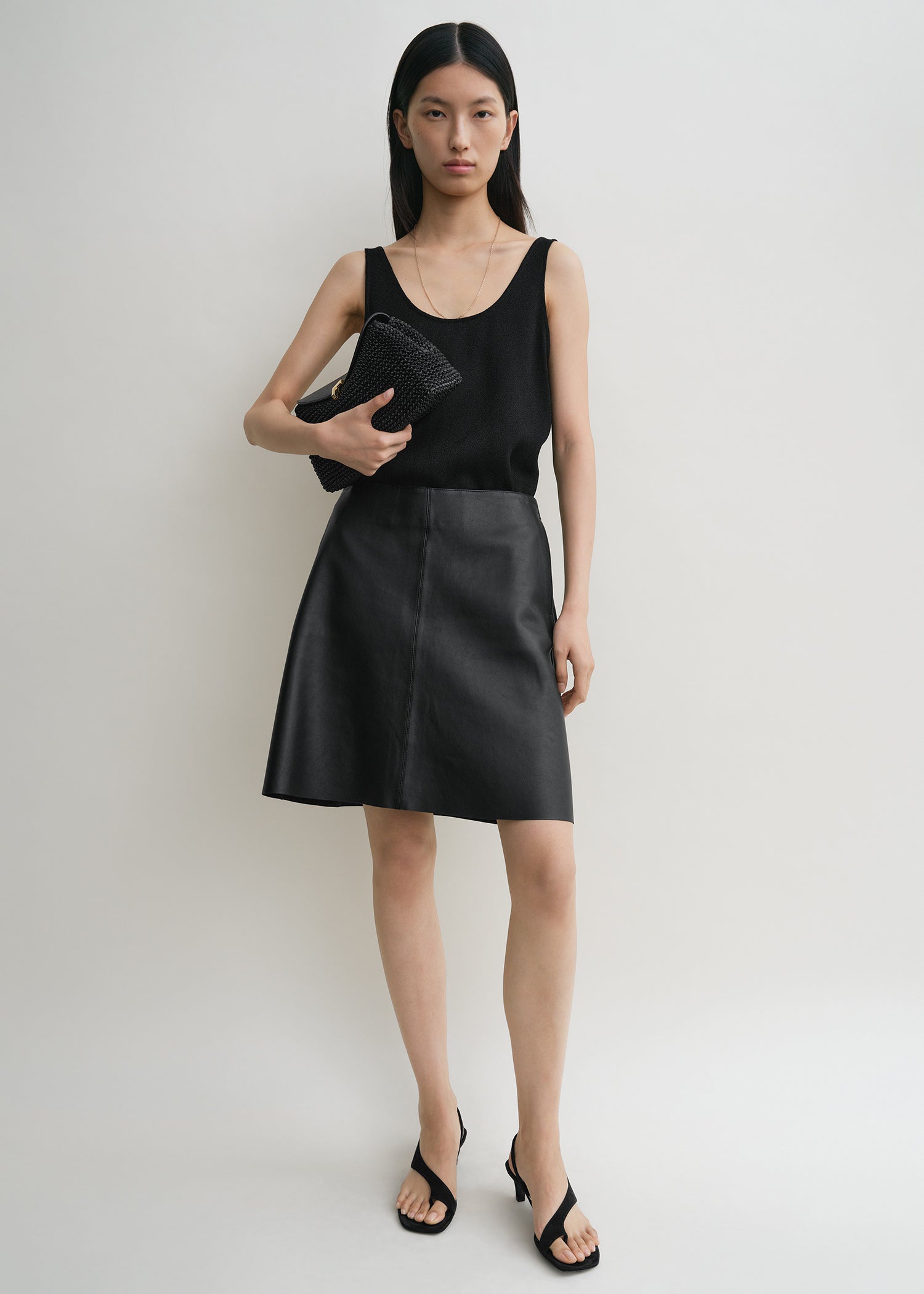 Leather skirt black