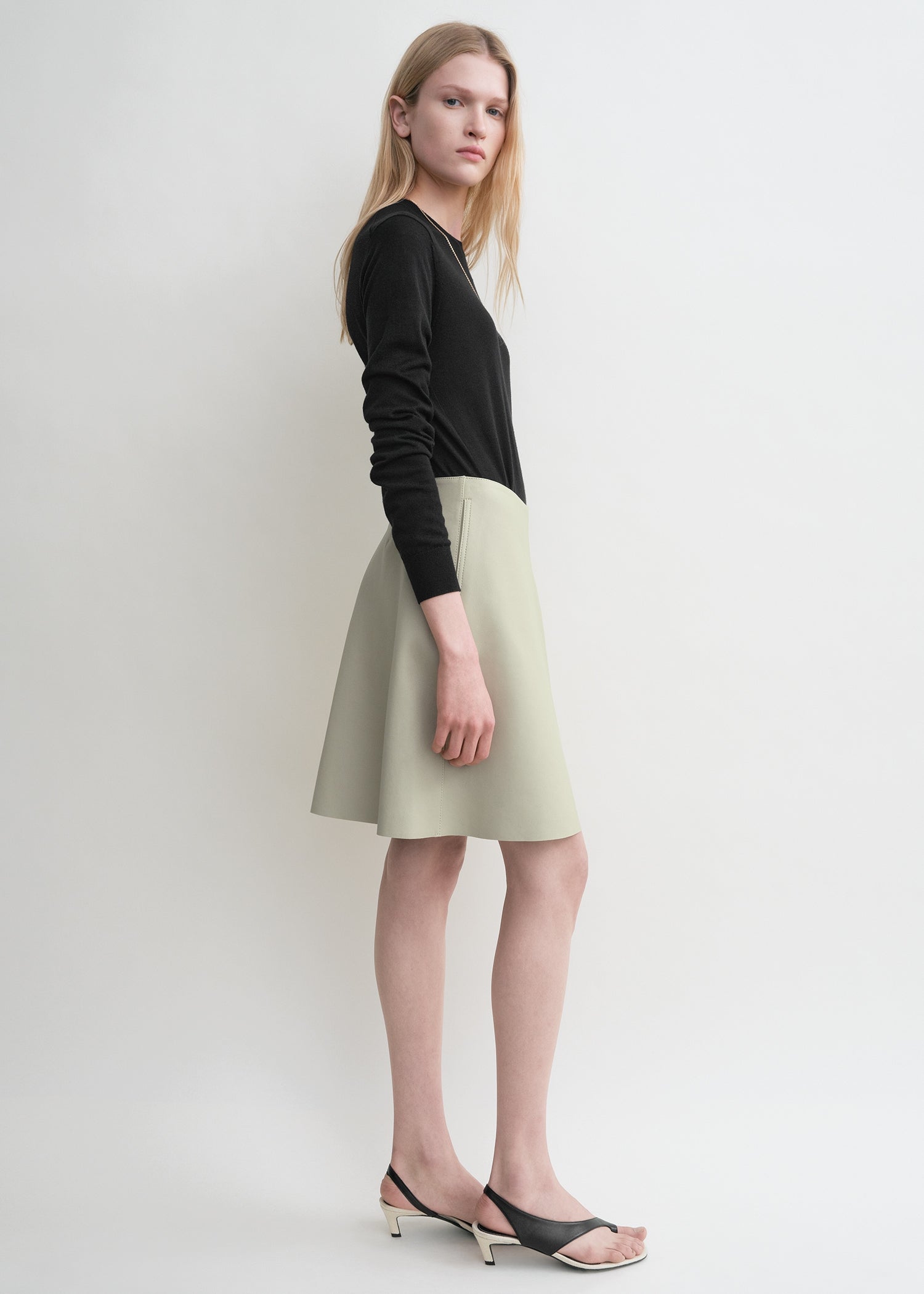 Leather skirt peanut