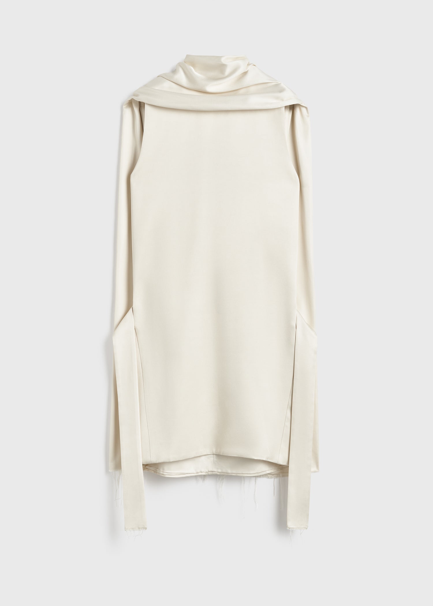 Cocoon scarf dress ecru