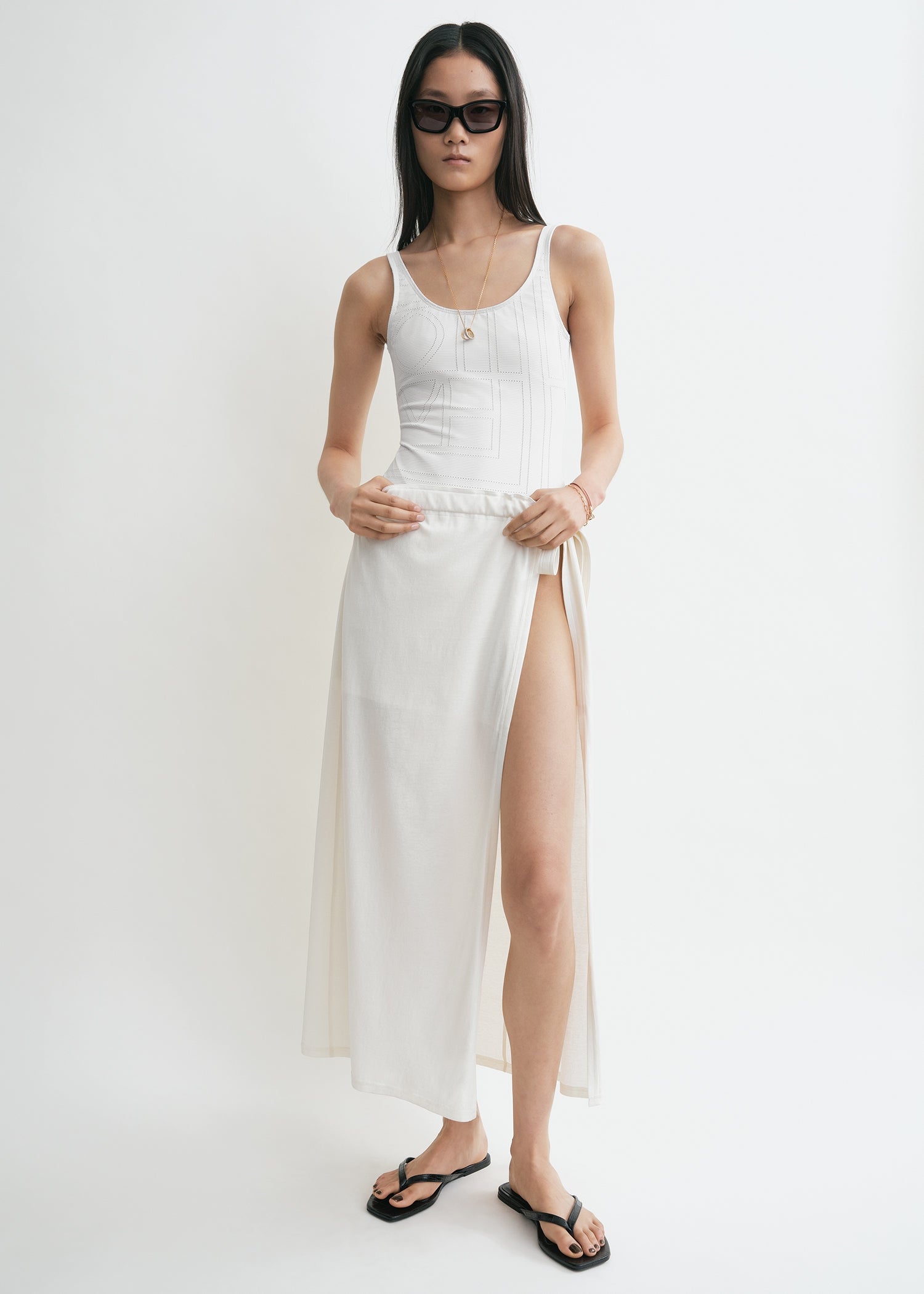 Wrap skirt off-white