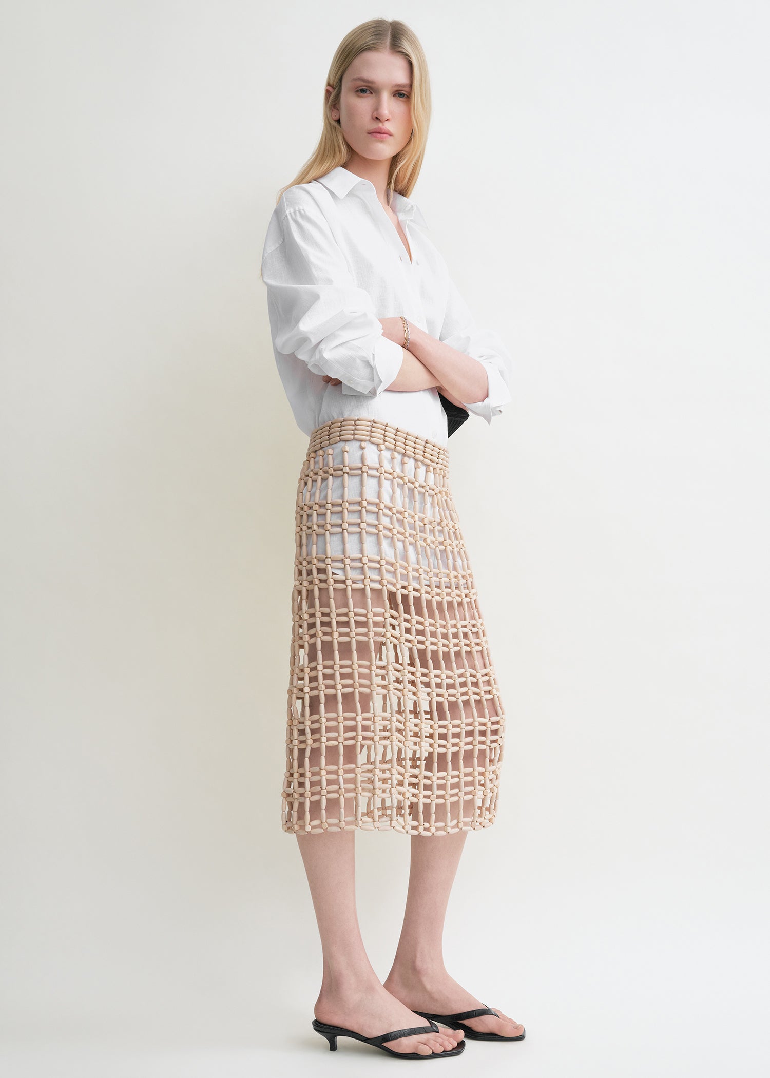 Beaded skirt vanilla