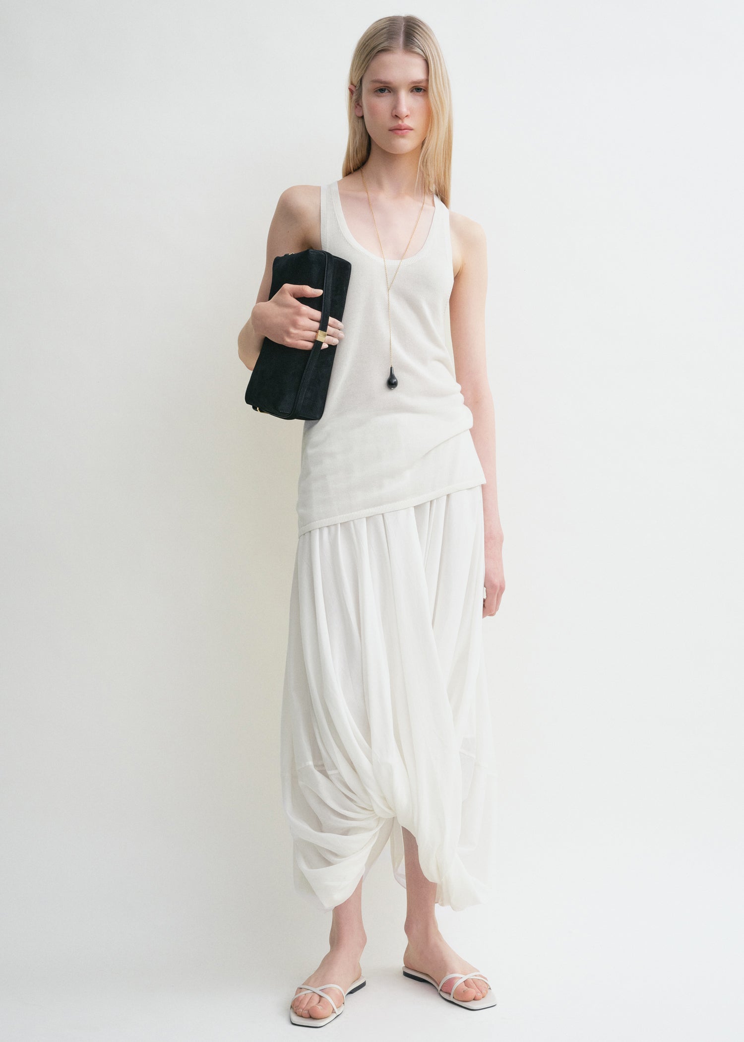 Cocoon skirt white