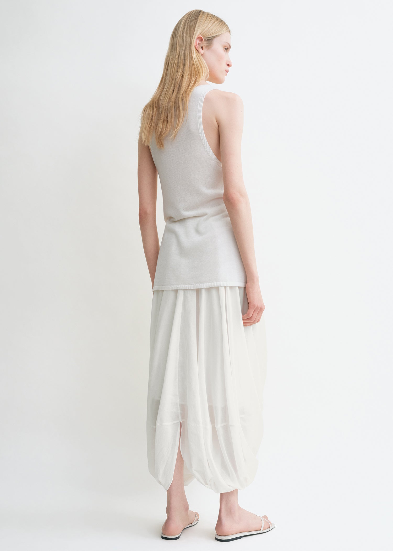 Cocoon skirt white