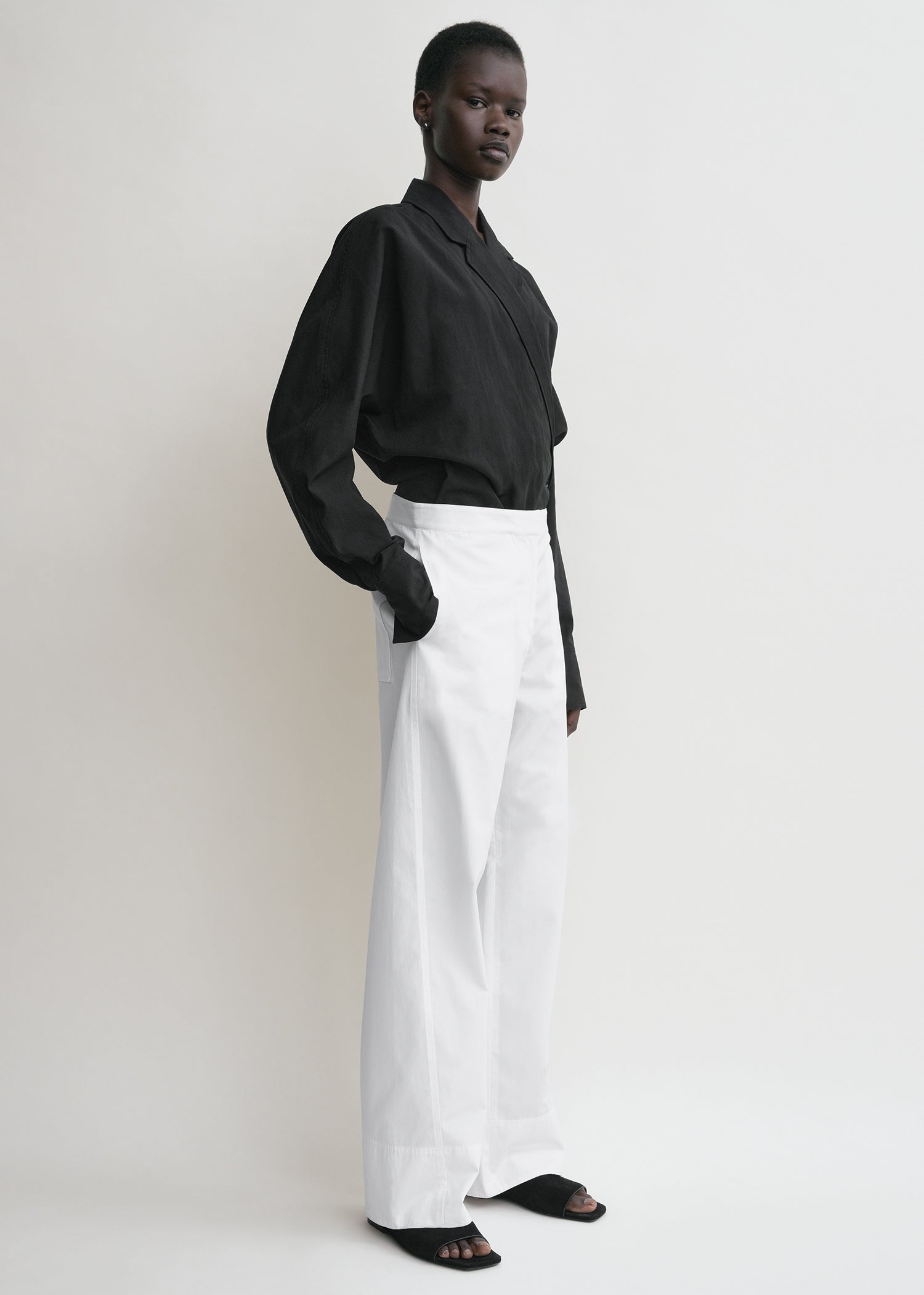 Wrap blouse black