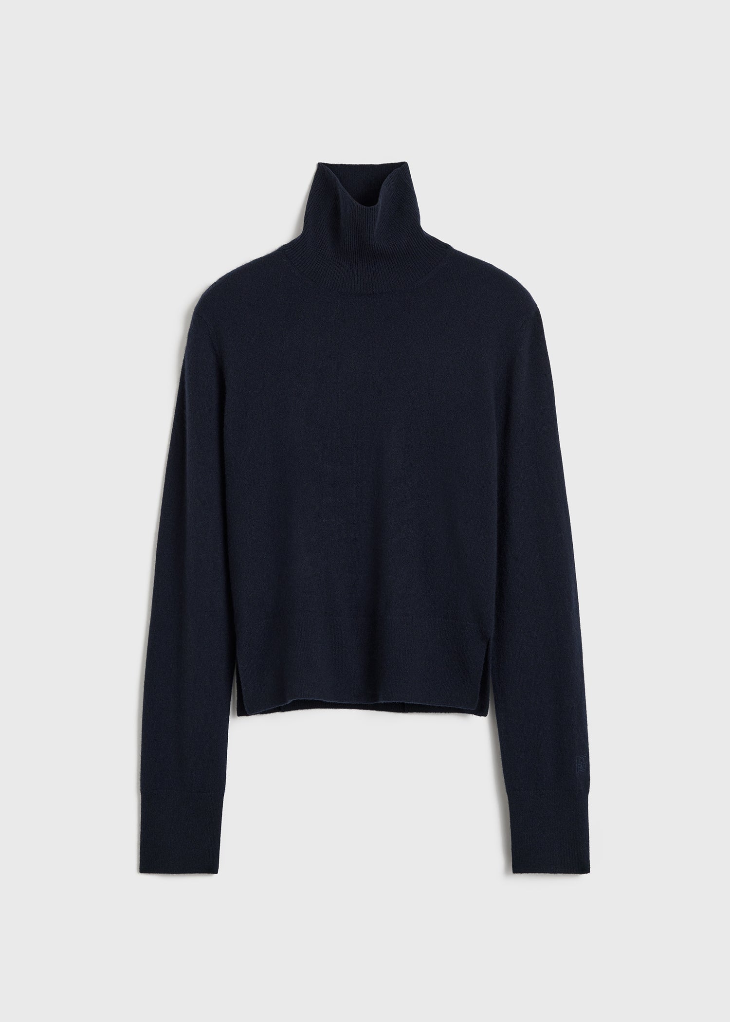 Cropped turtleneck navy
