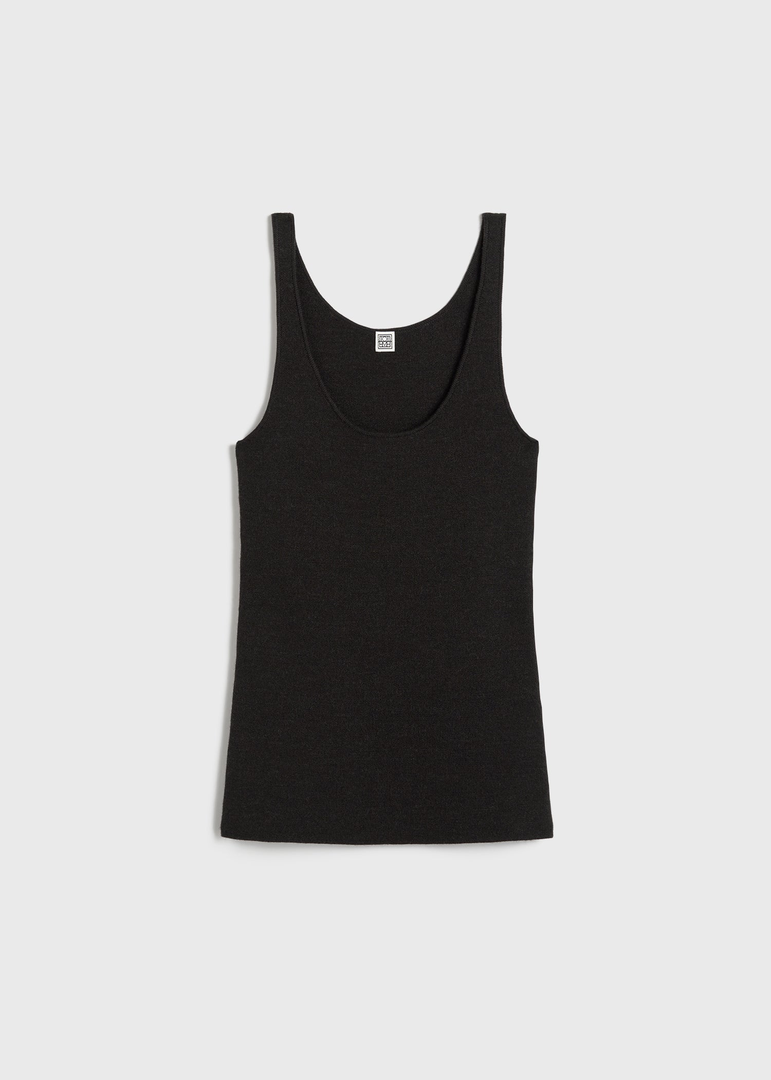 Compact knit tank bark melange