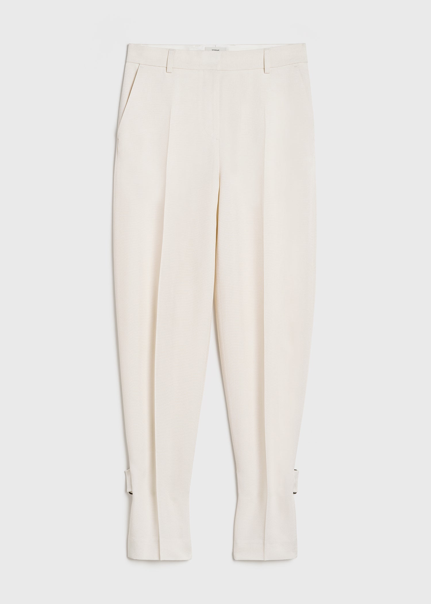 Buckled slouch trousers ecru