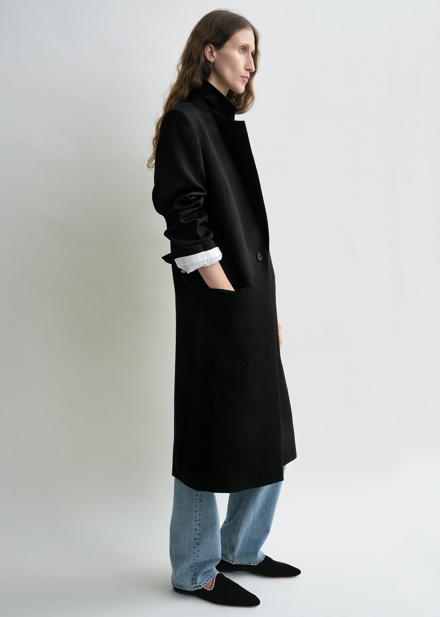 Classic tailored coat black