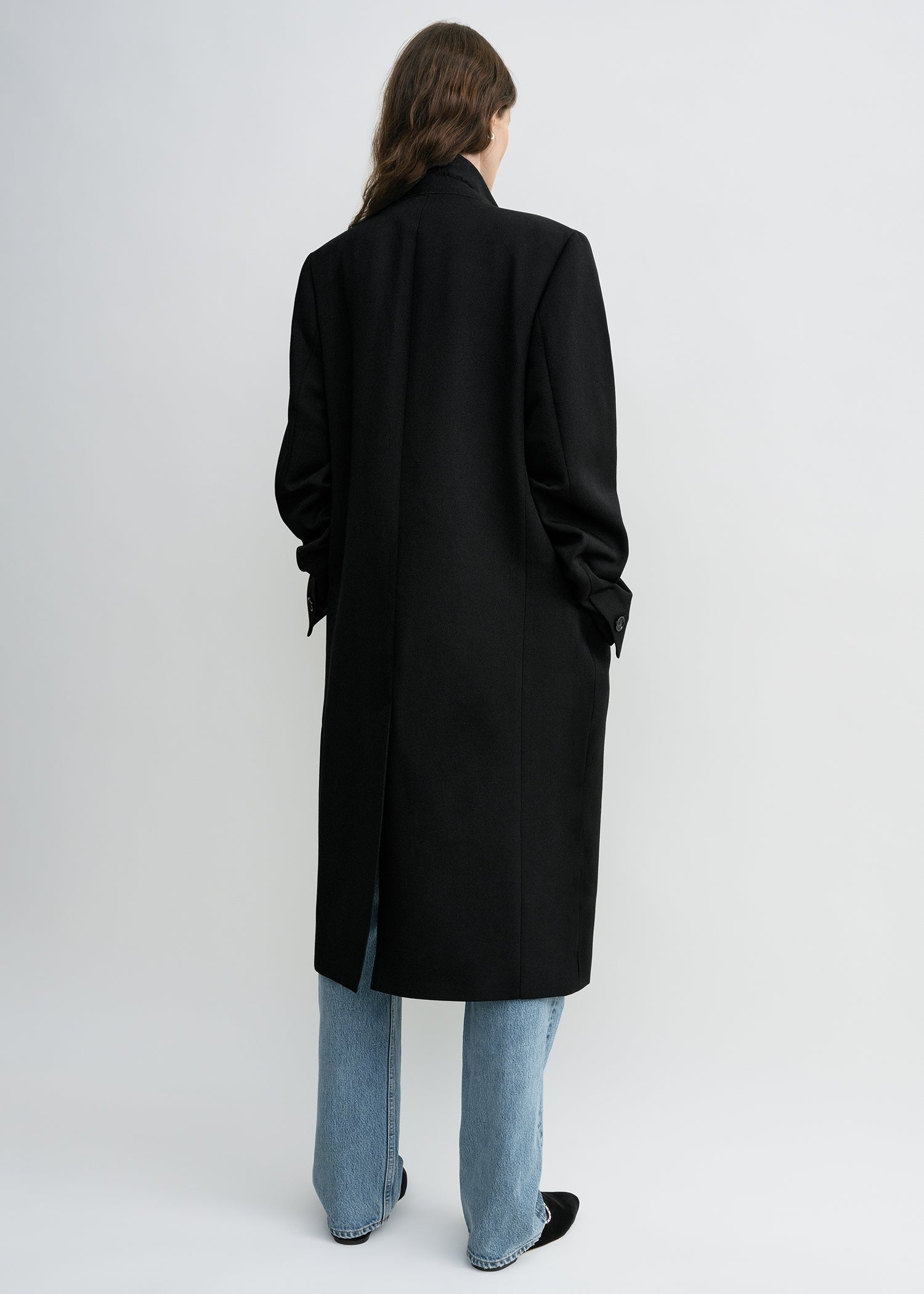 Classic tailored coat black