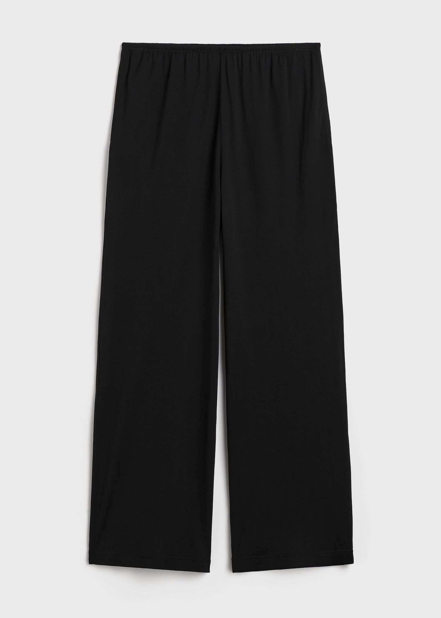 Cotton silk pj bottoms black