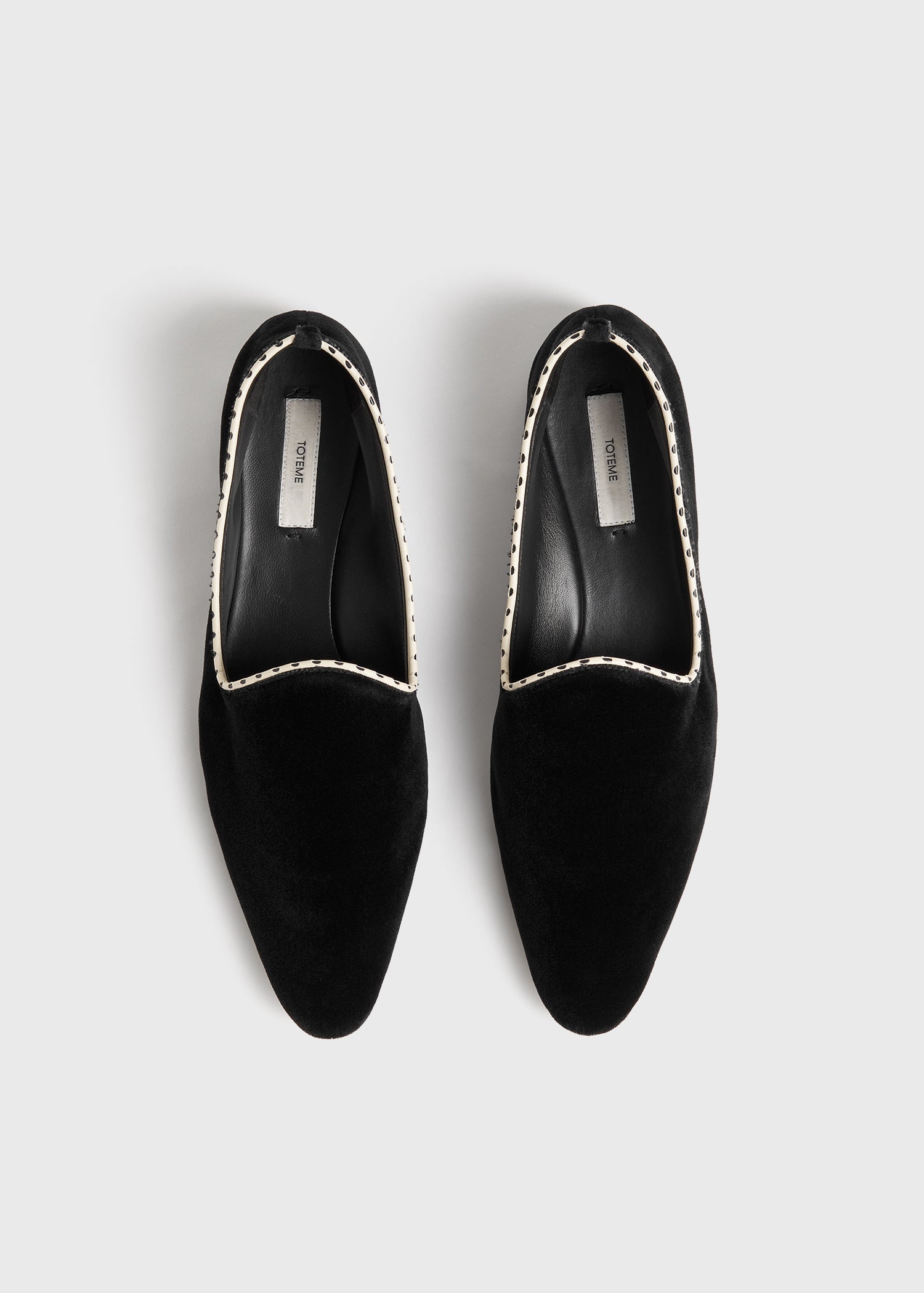 Velvet venetian slippers black