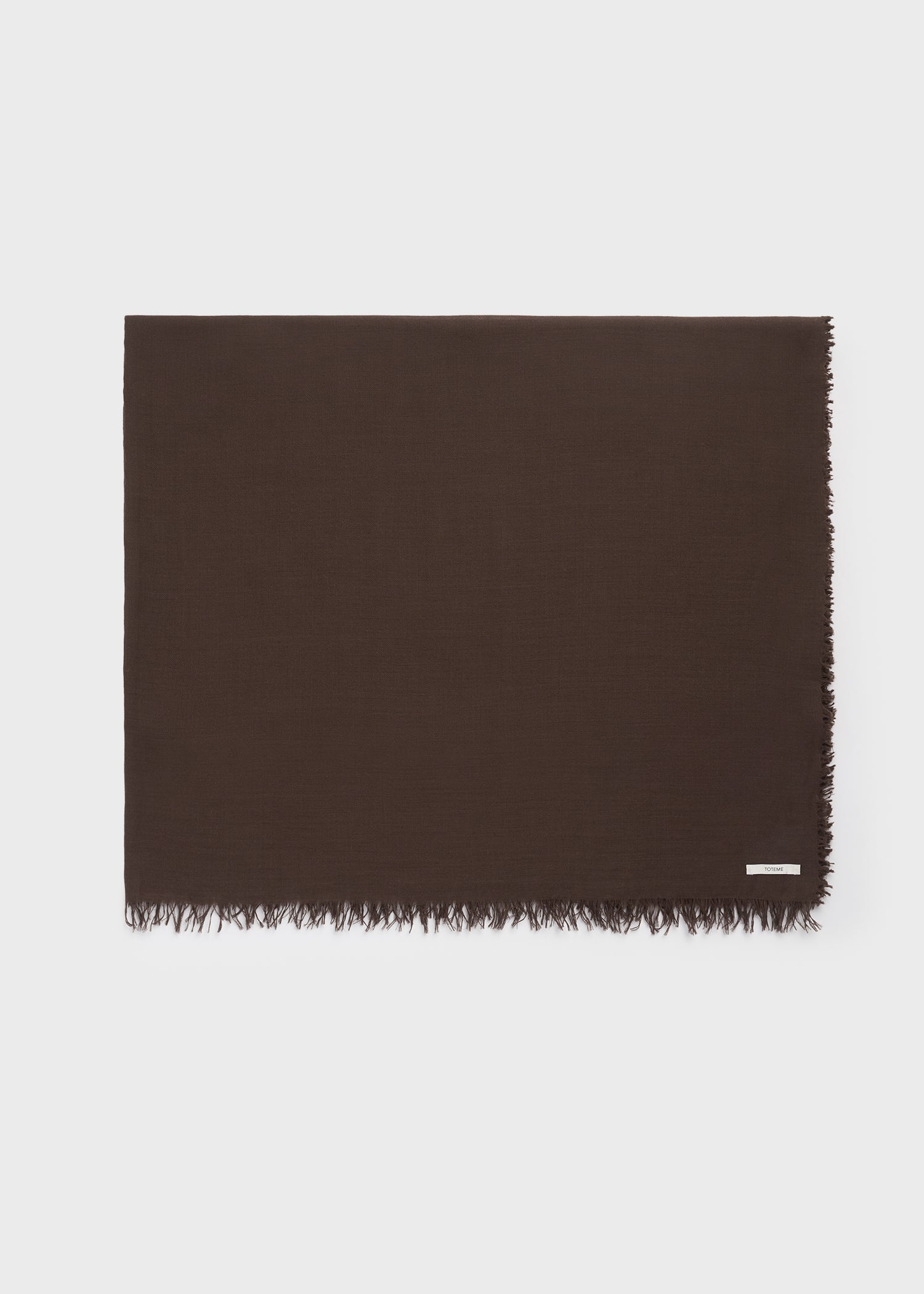 Light wool blanket scarf chocolate