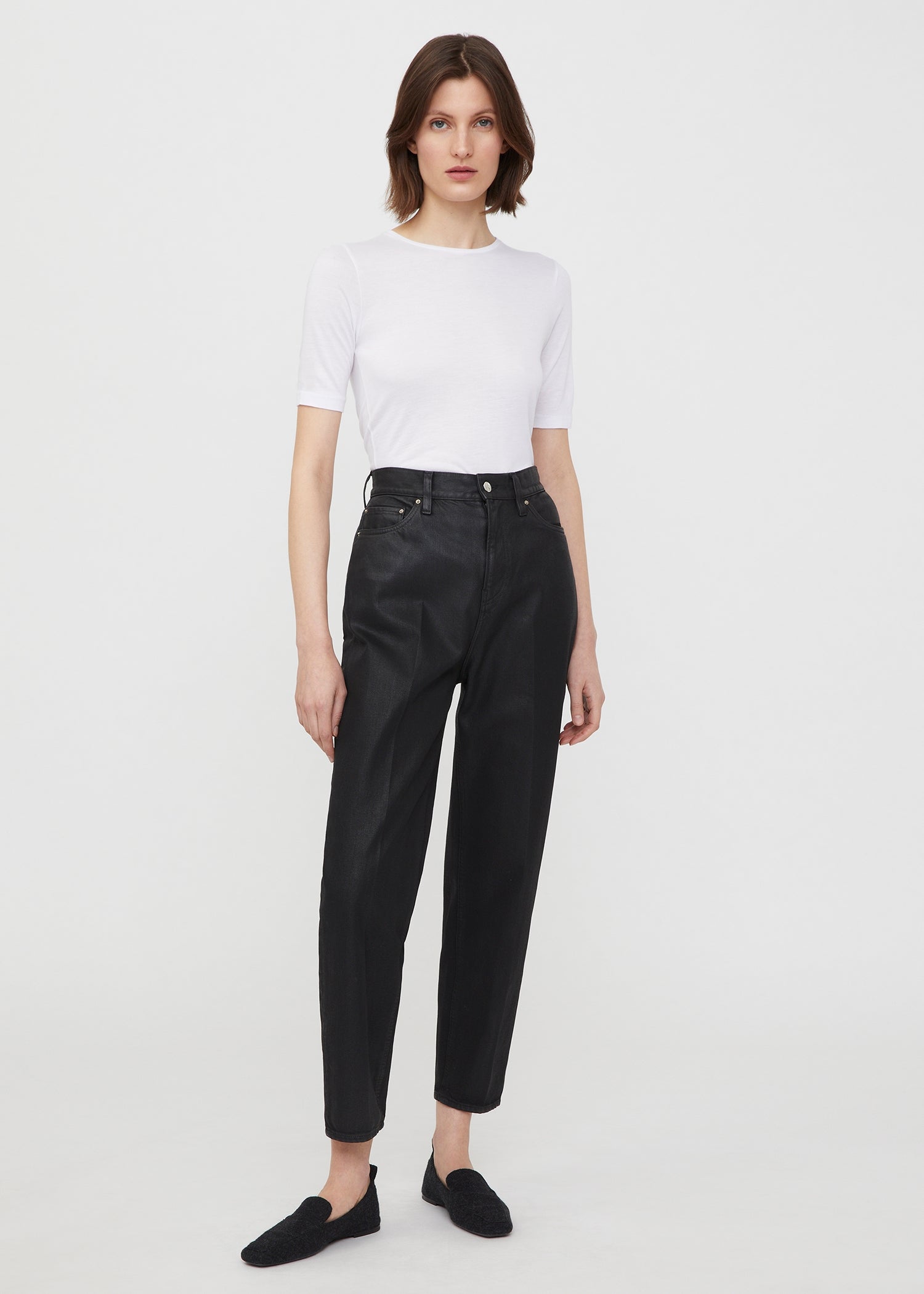 Thin cashmere modal tee off-white
