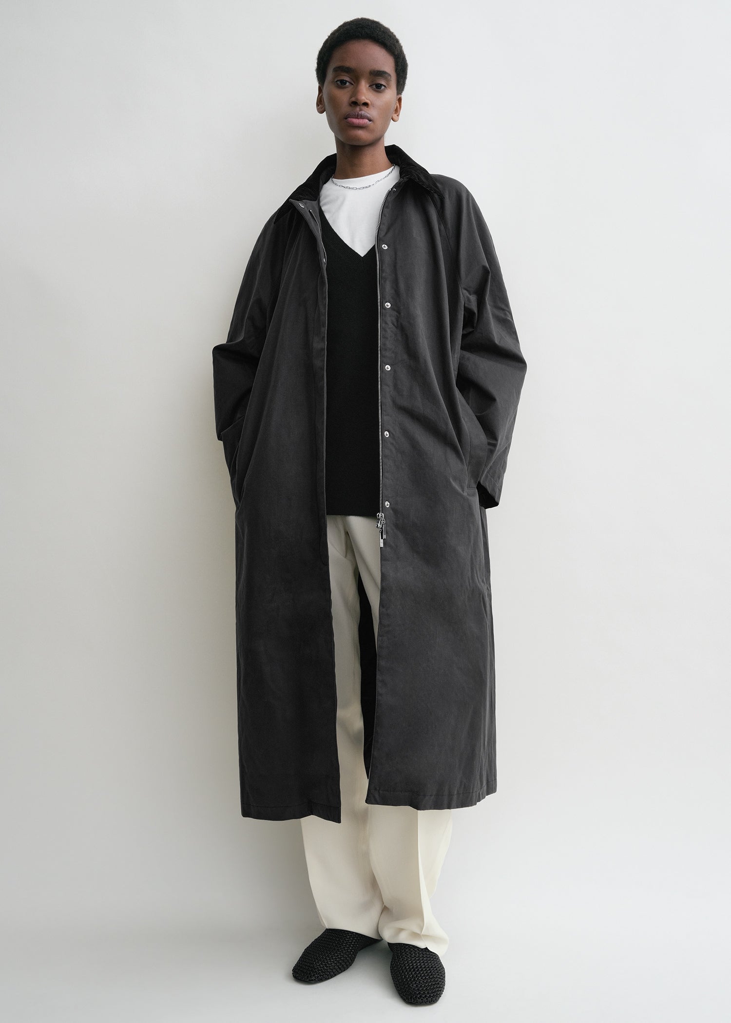 Country coat washed black