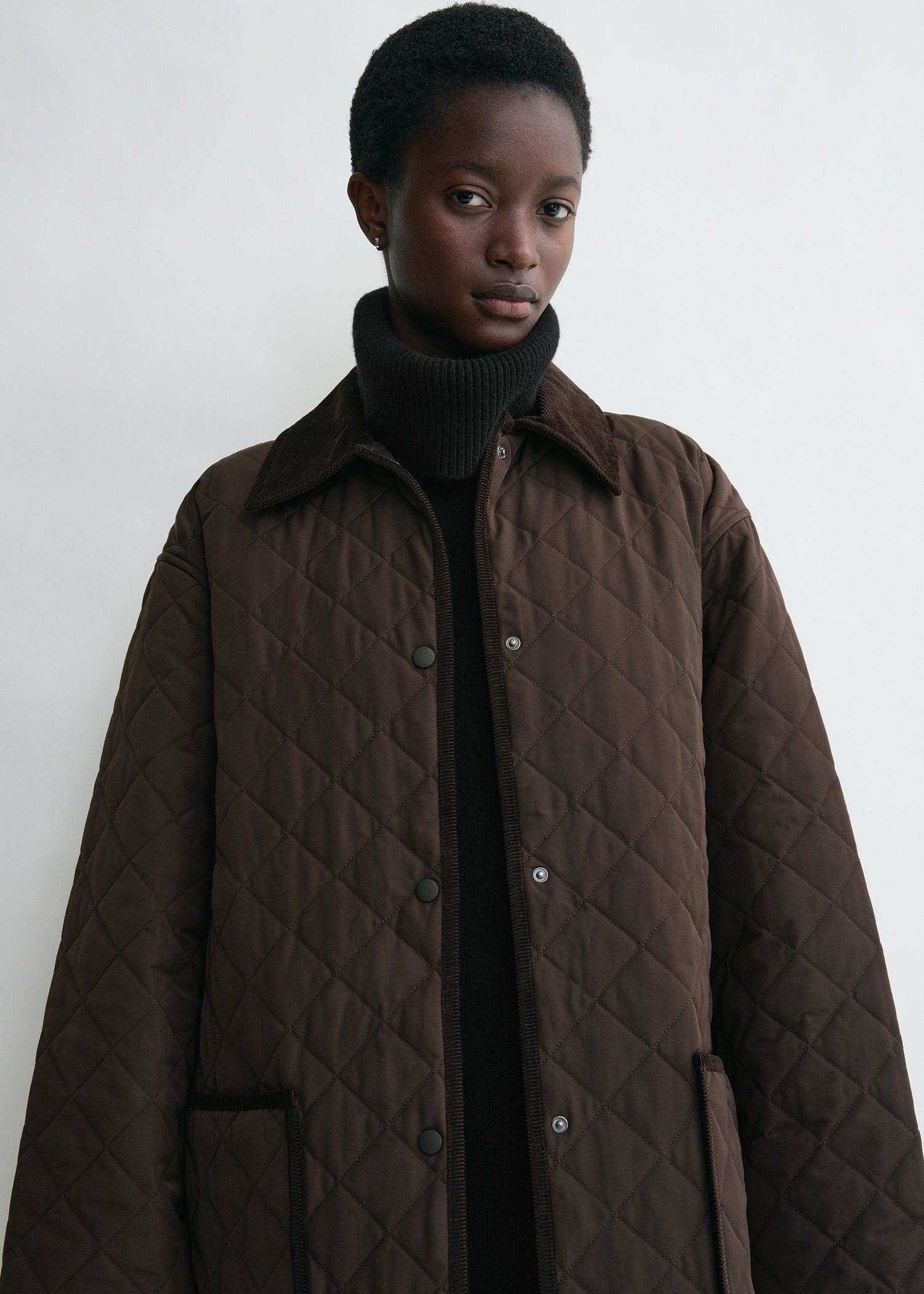 Quilted barn jacket espresso