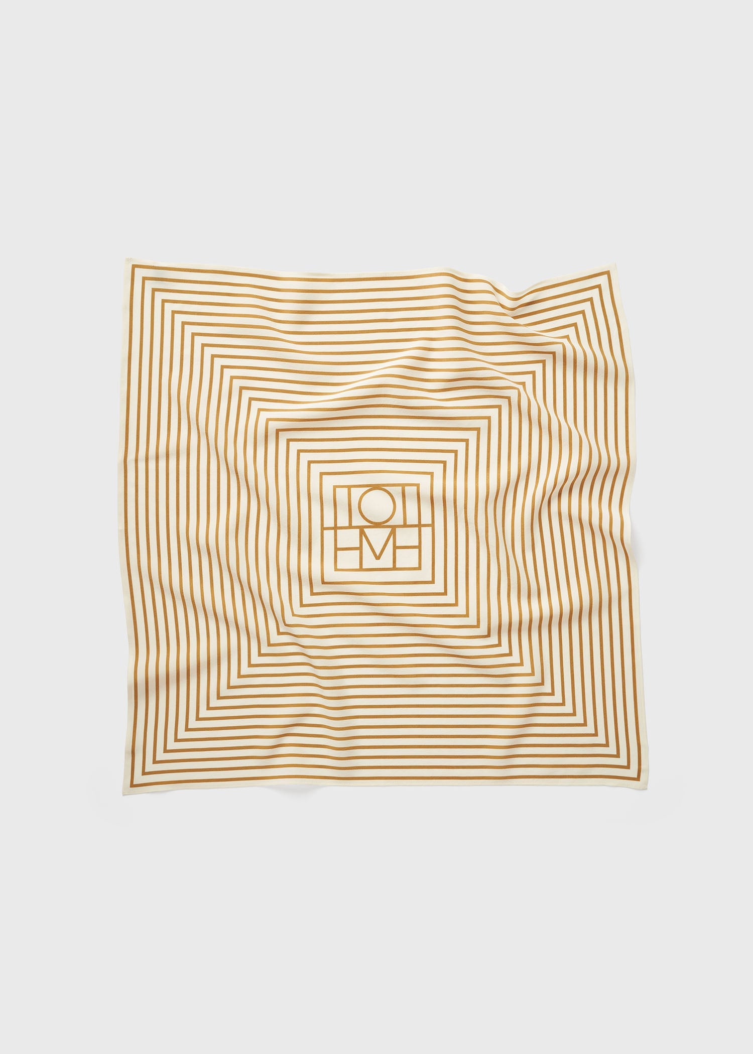 Signature monogram silk scarf bone