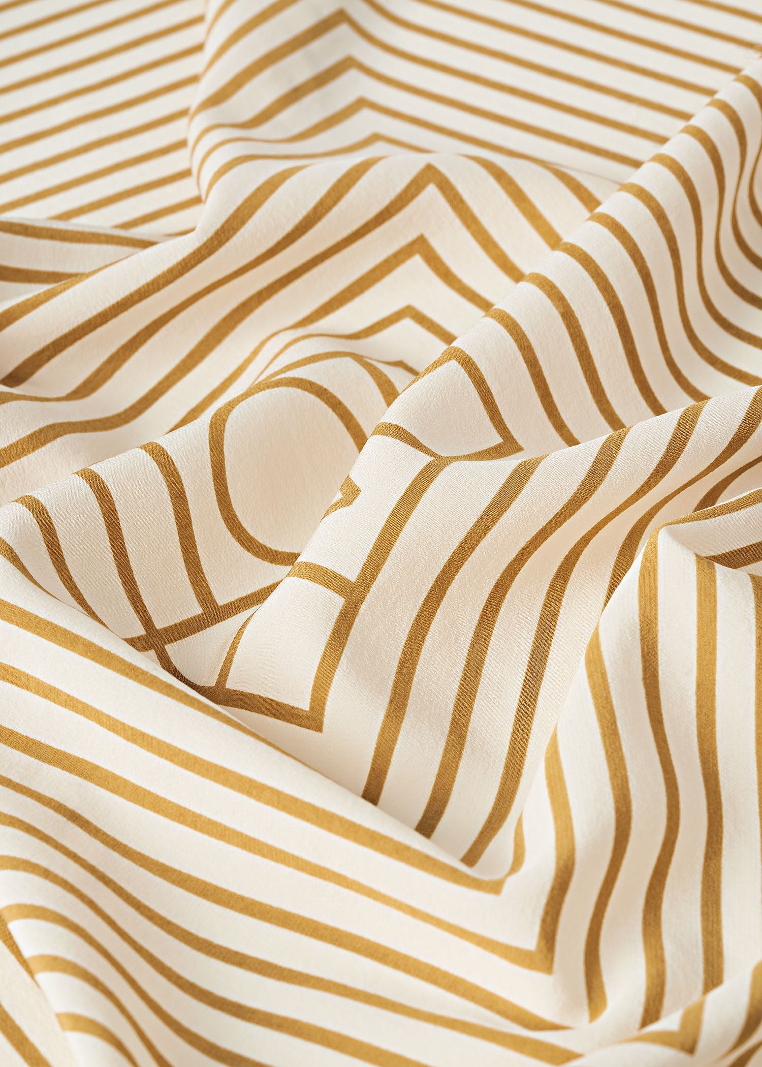 Signature monogram silk scarf bone