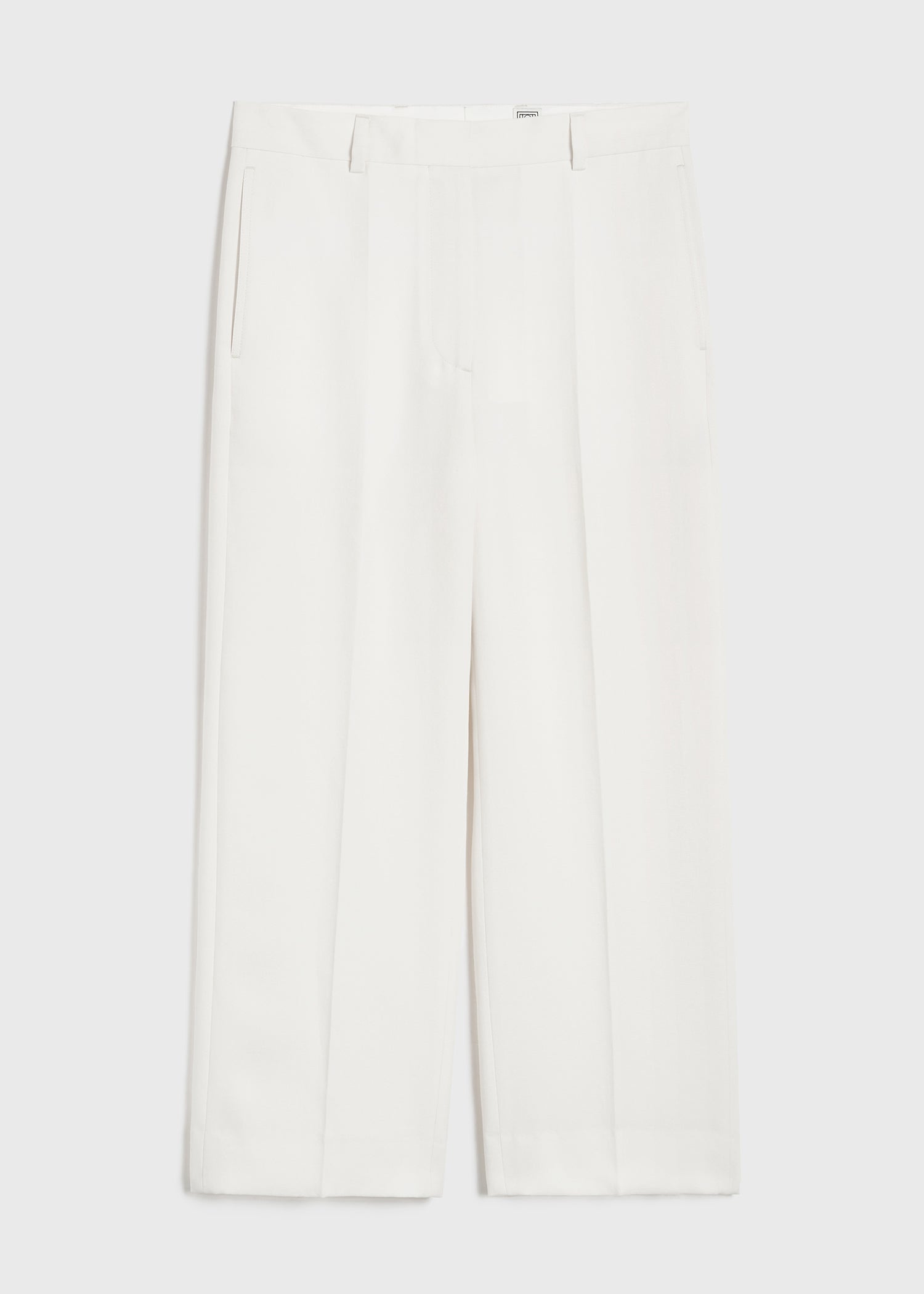 Straight cropped trousers off-white