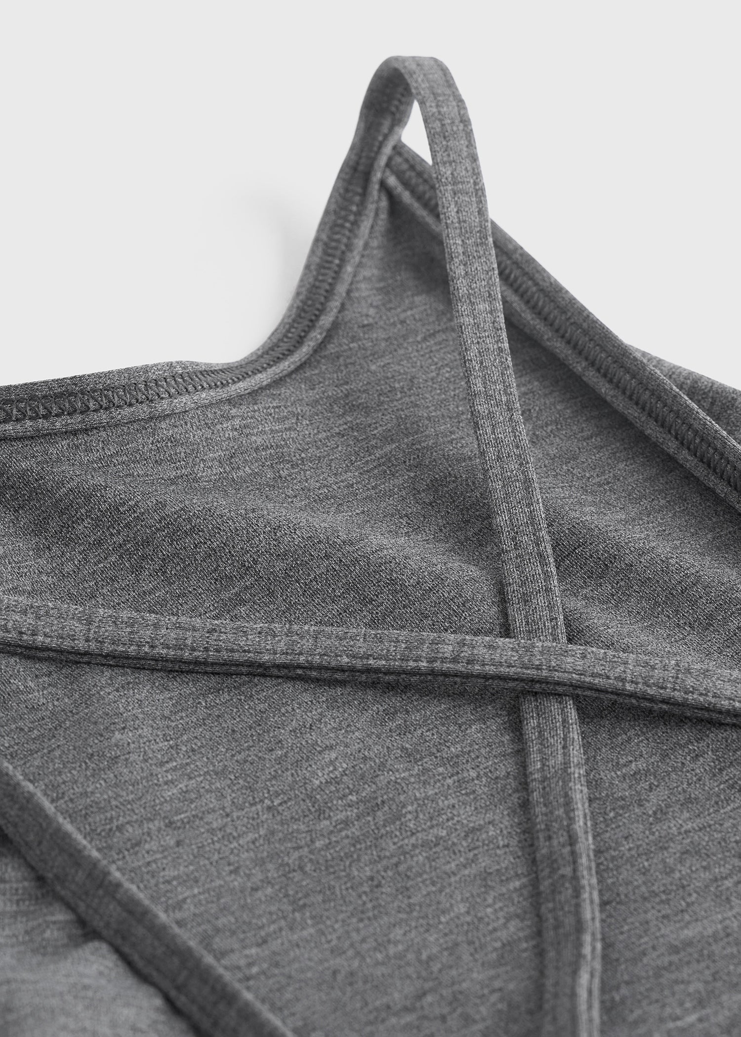 High neck swimsuit grey melange
