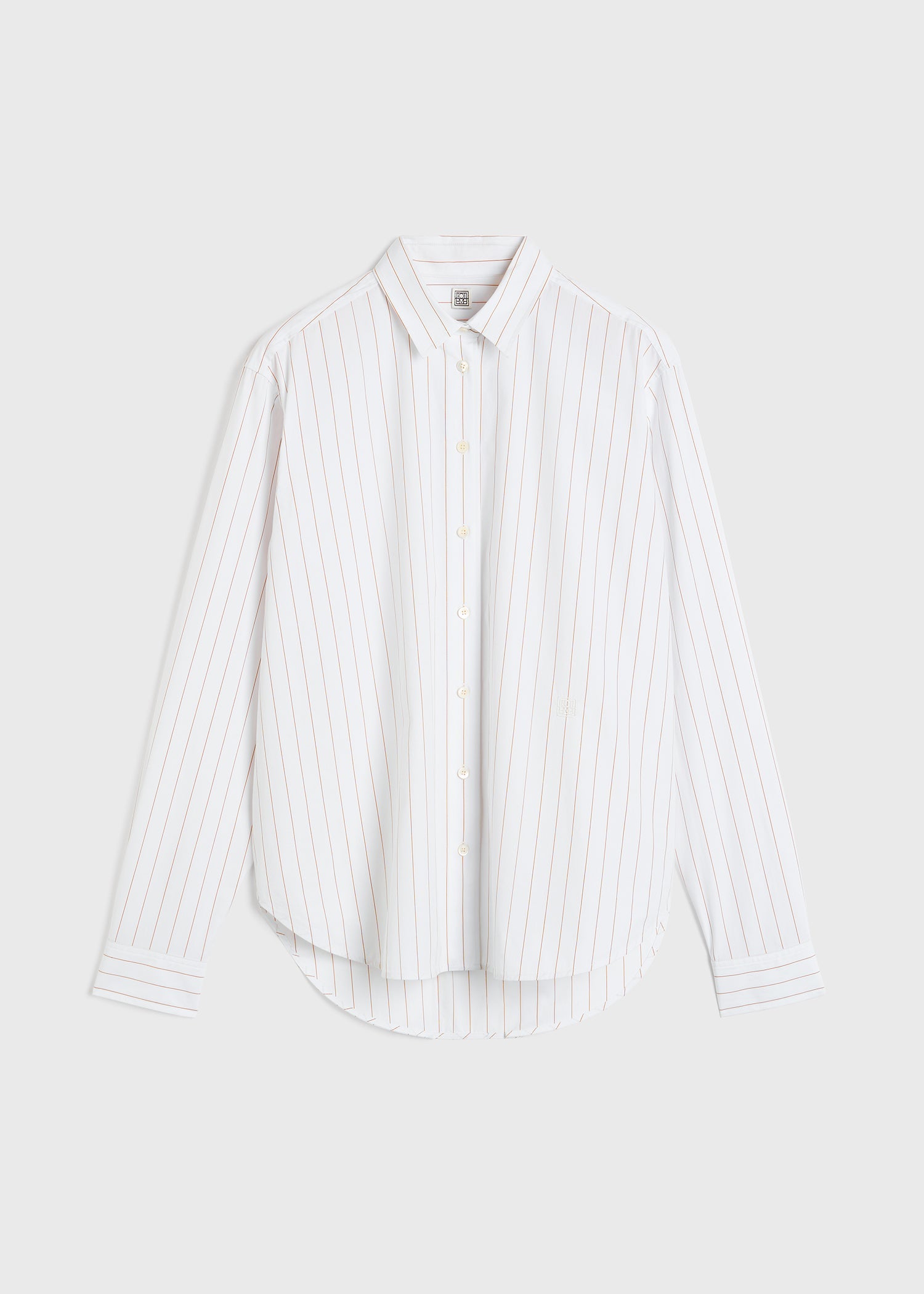 Signature cotton shirt white/ochre