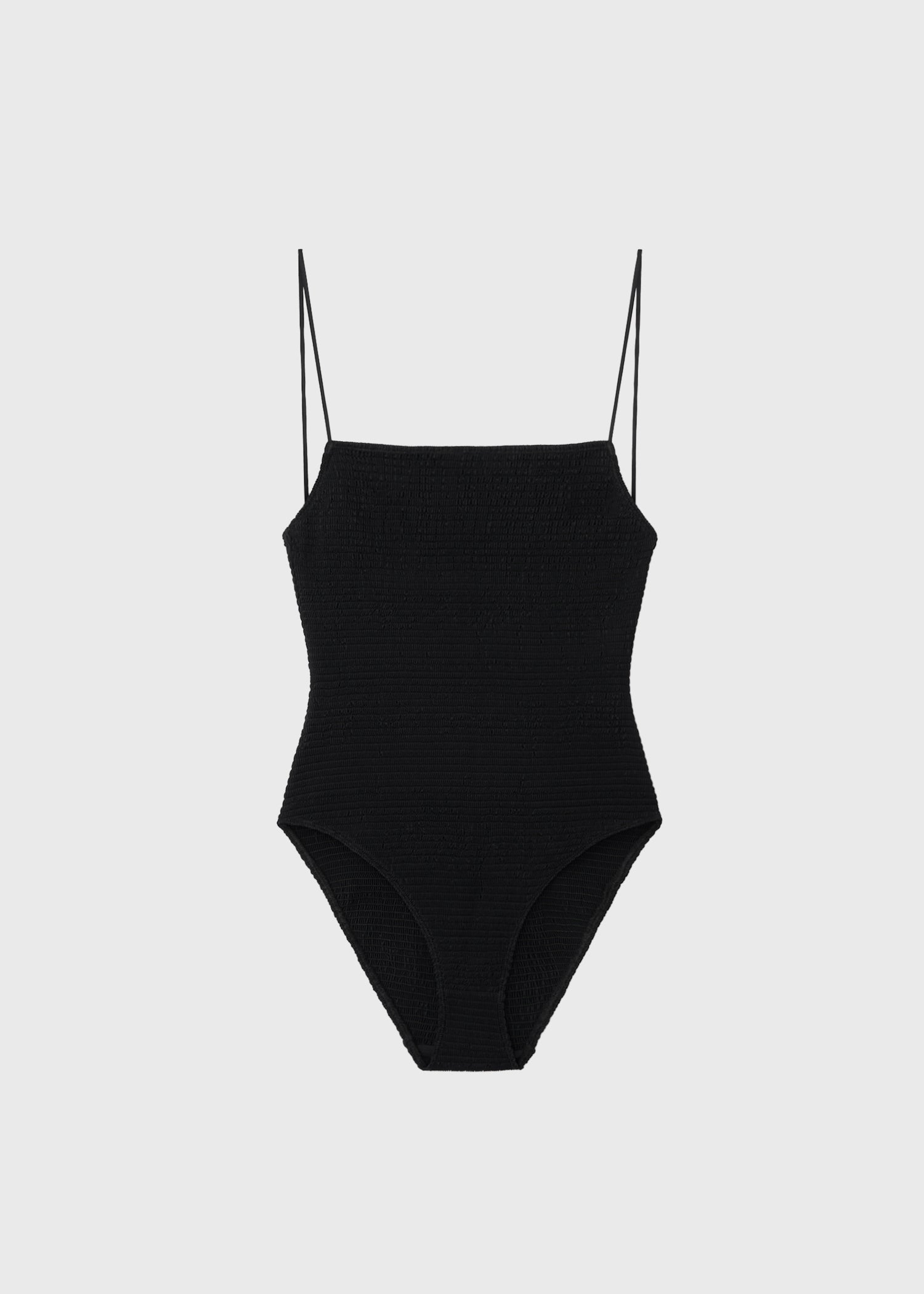 Smocked swimsuit black