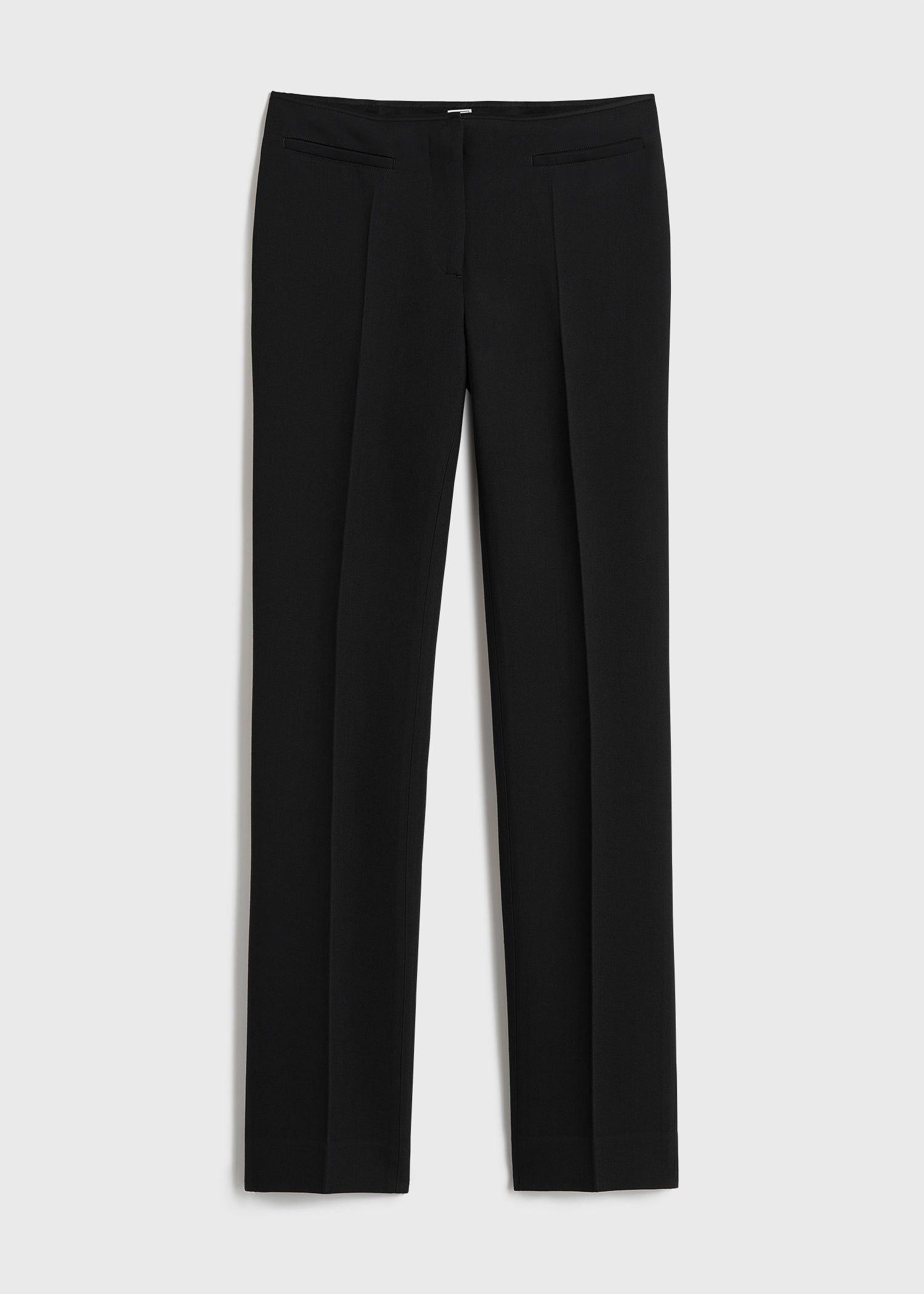 Low-waist cigarette trousers black