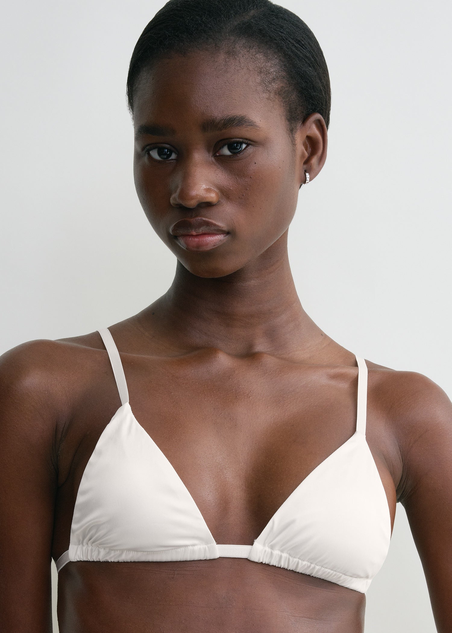 Satin bralette milk