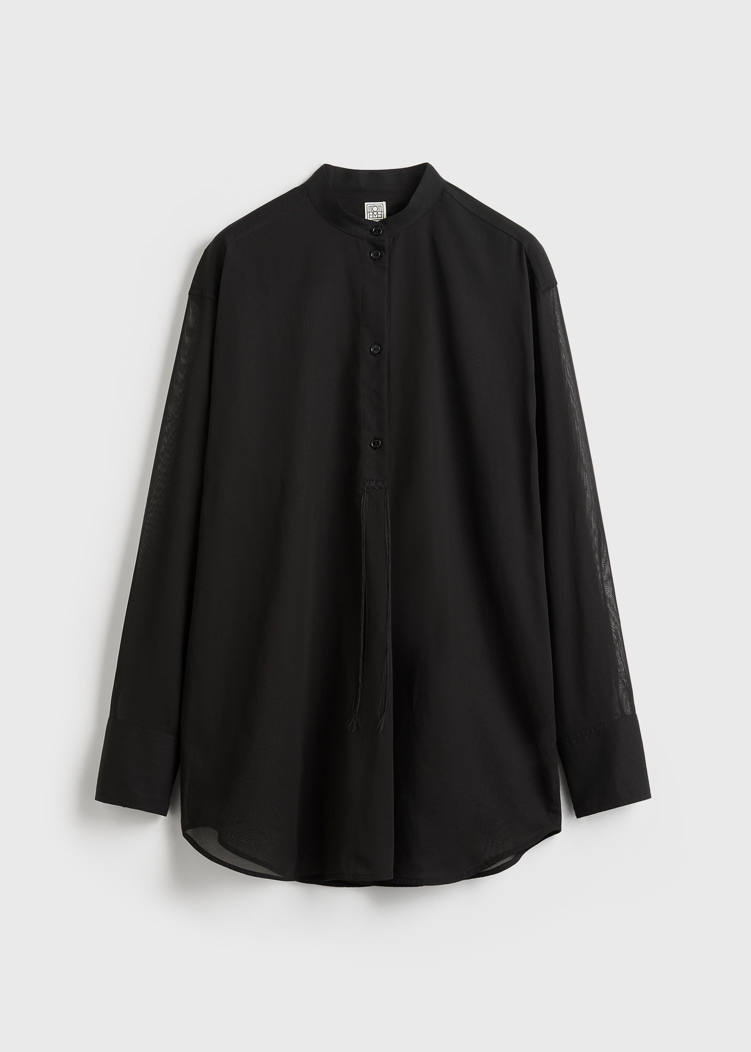 Stand-collar shirt black