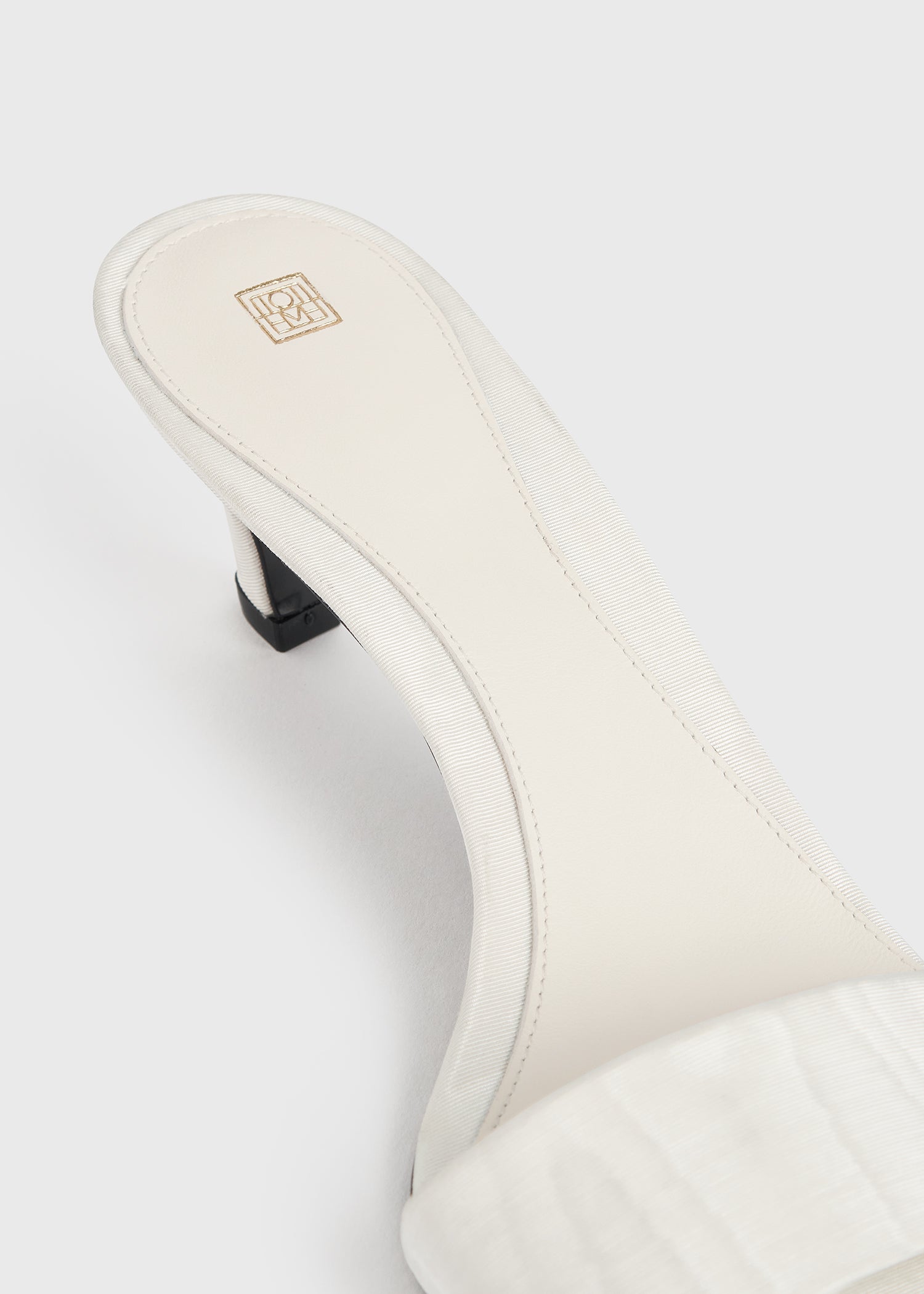 Moiré mule sandals off-white