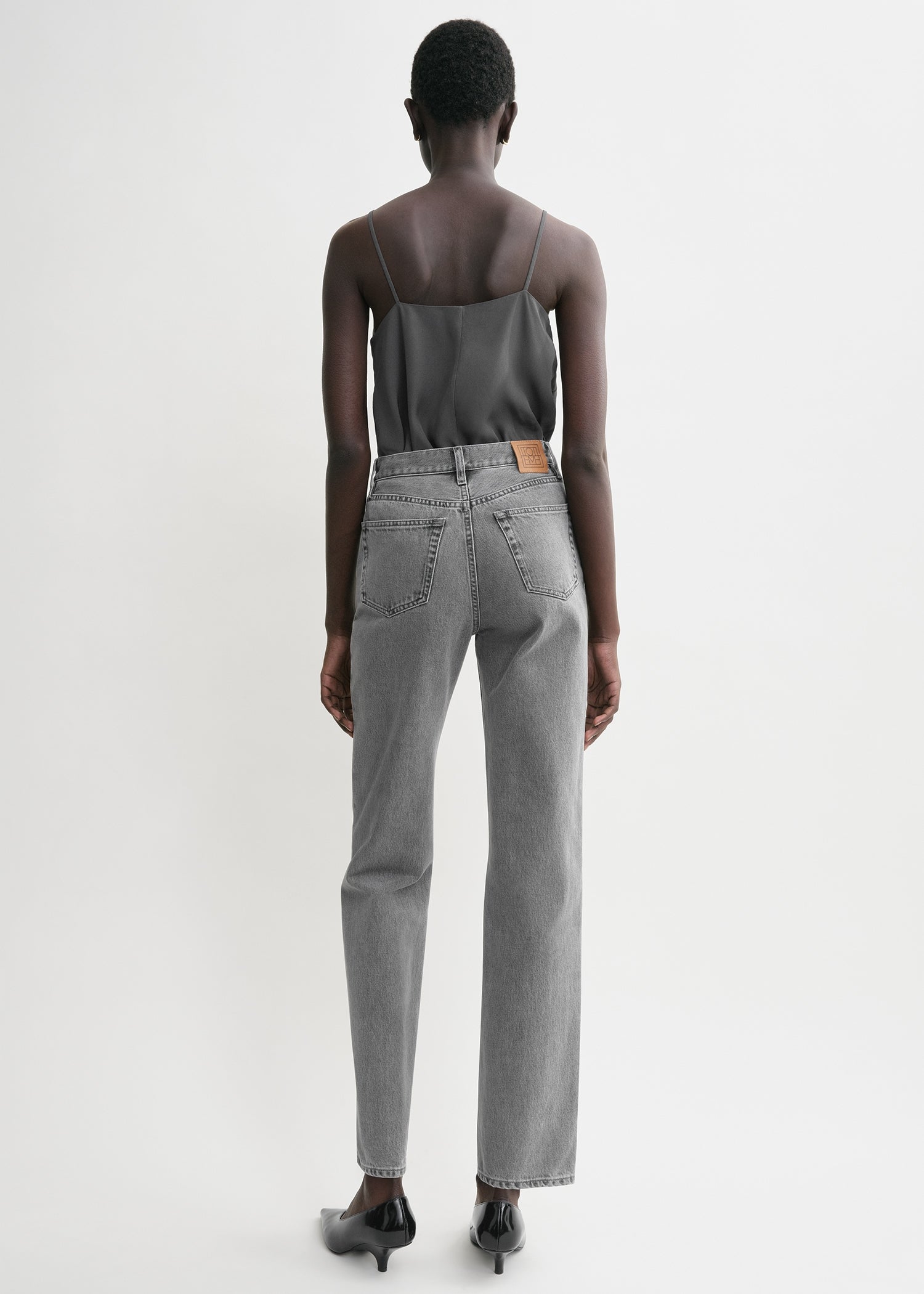 Crepe-back satin cami top lead
