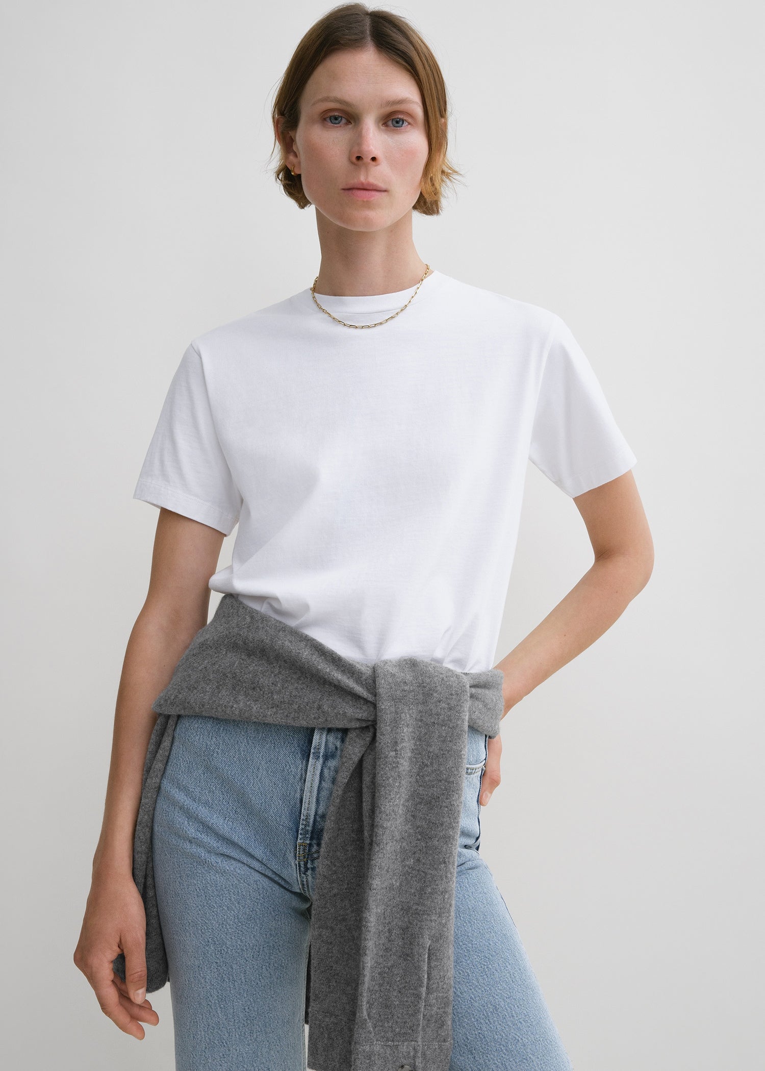 Classic cotton tee off white