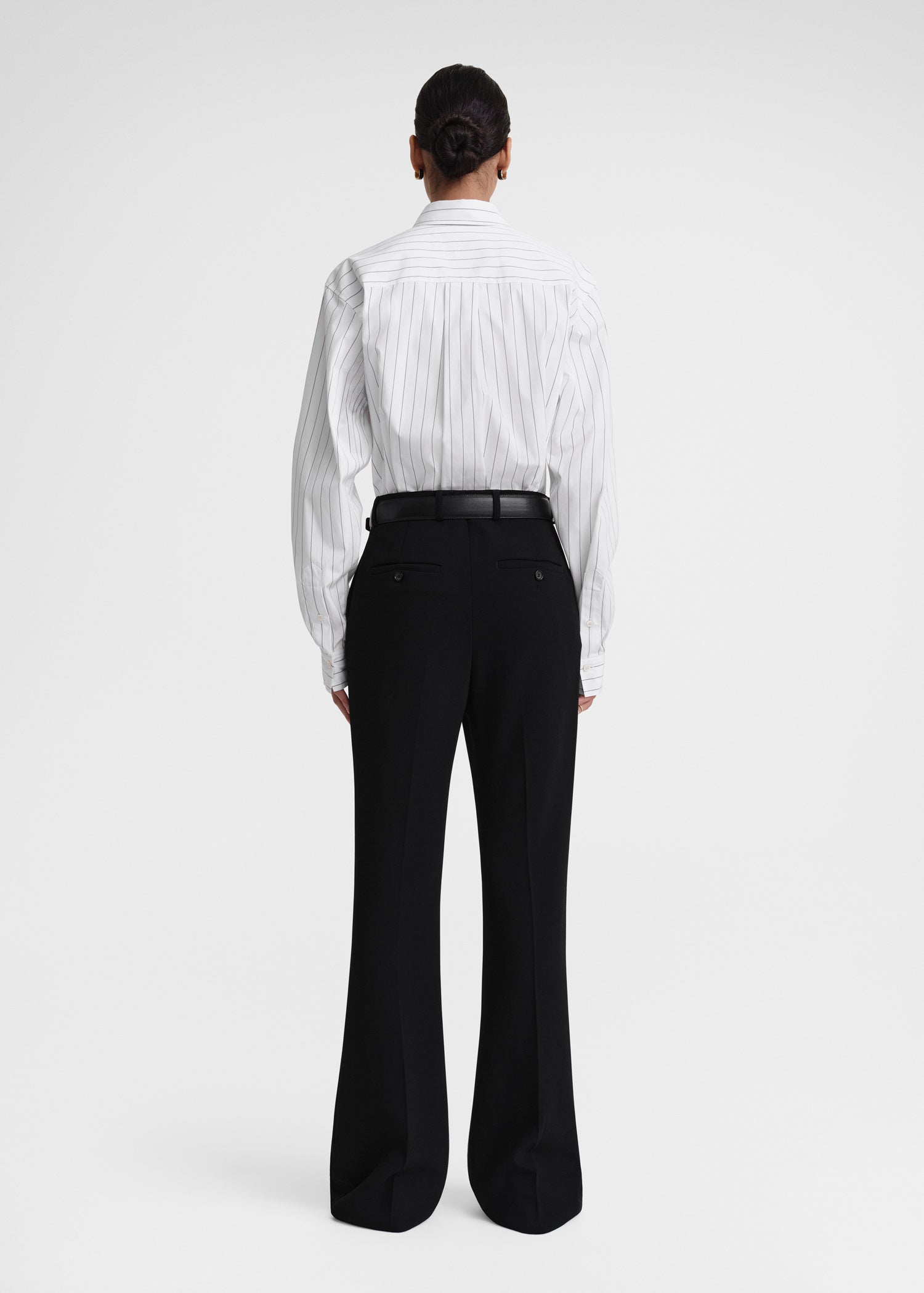 Signature cotton shirt white/black