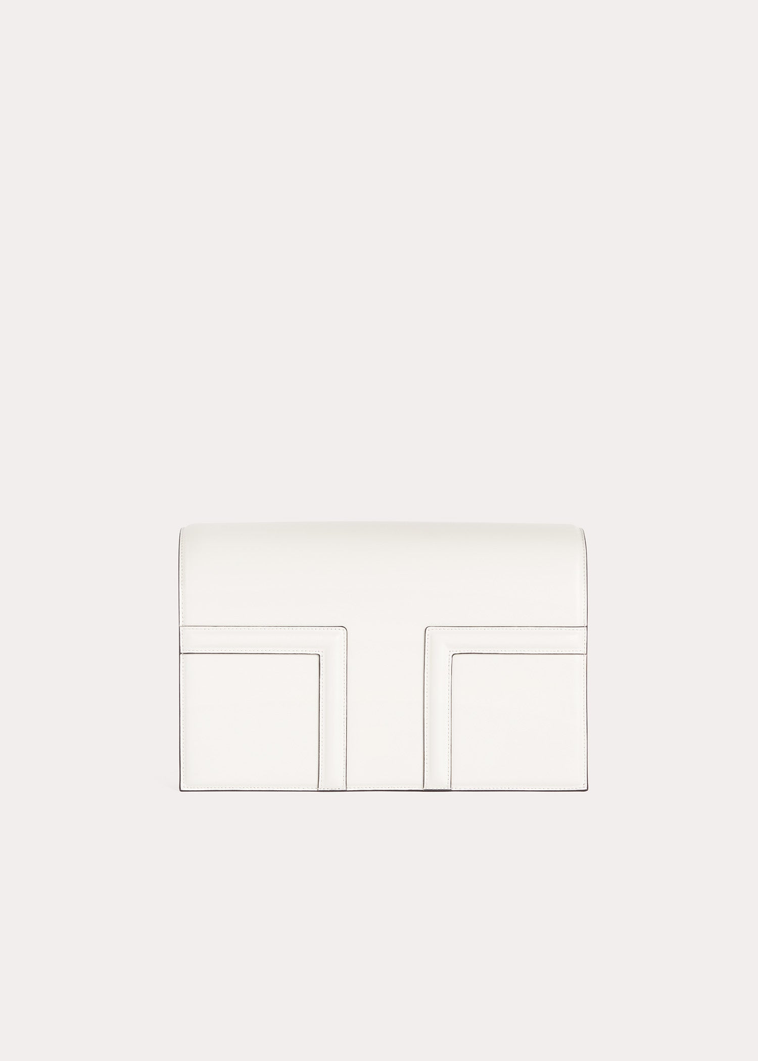 T-Flap leather bag milk