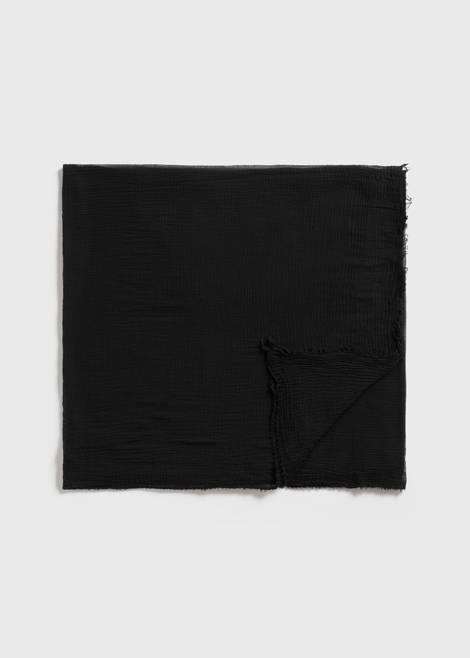 Crinkled scarf black