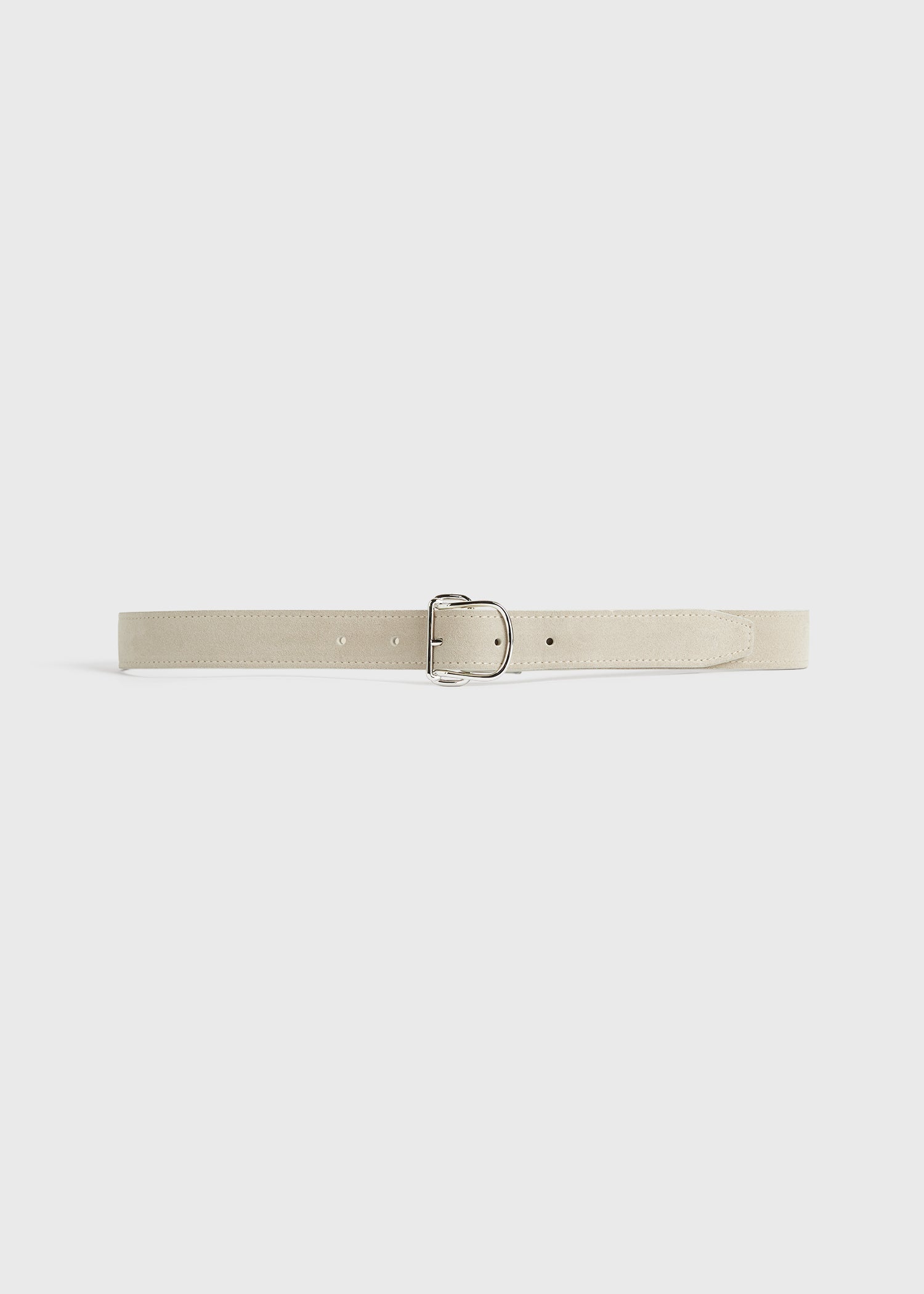 Swirl suede belt pearl