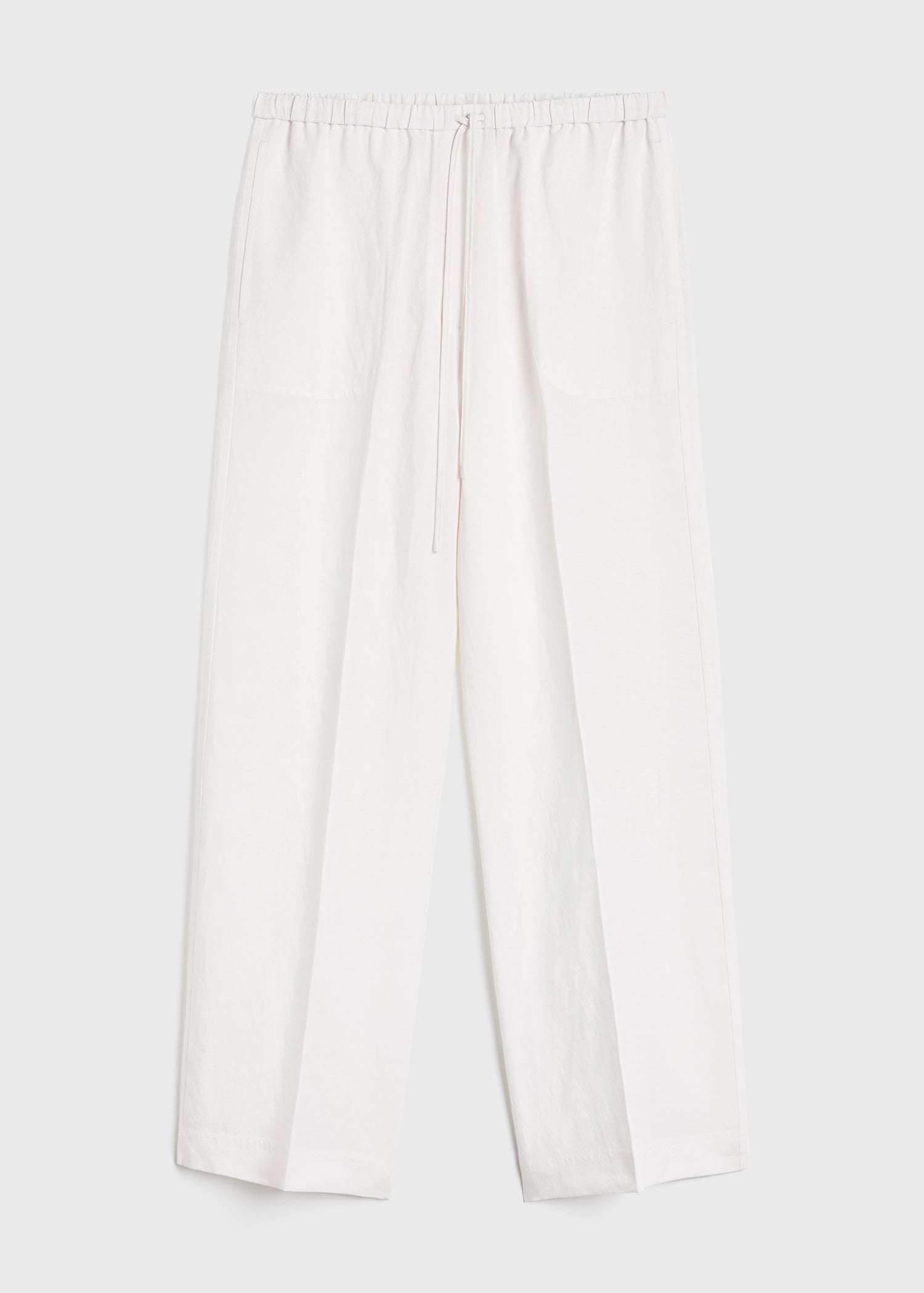 Fluid drawstring trousers off-white