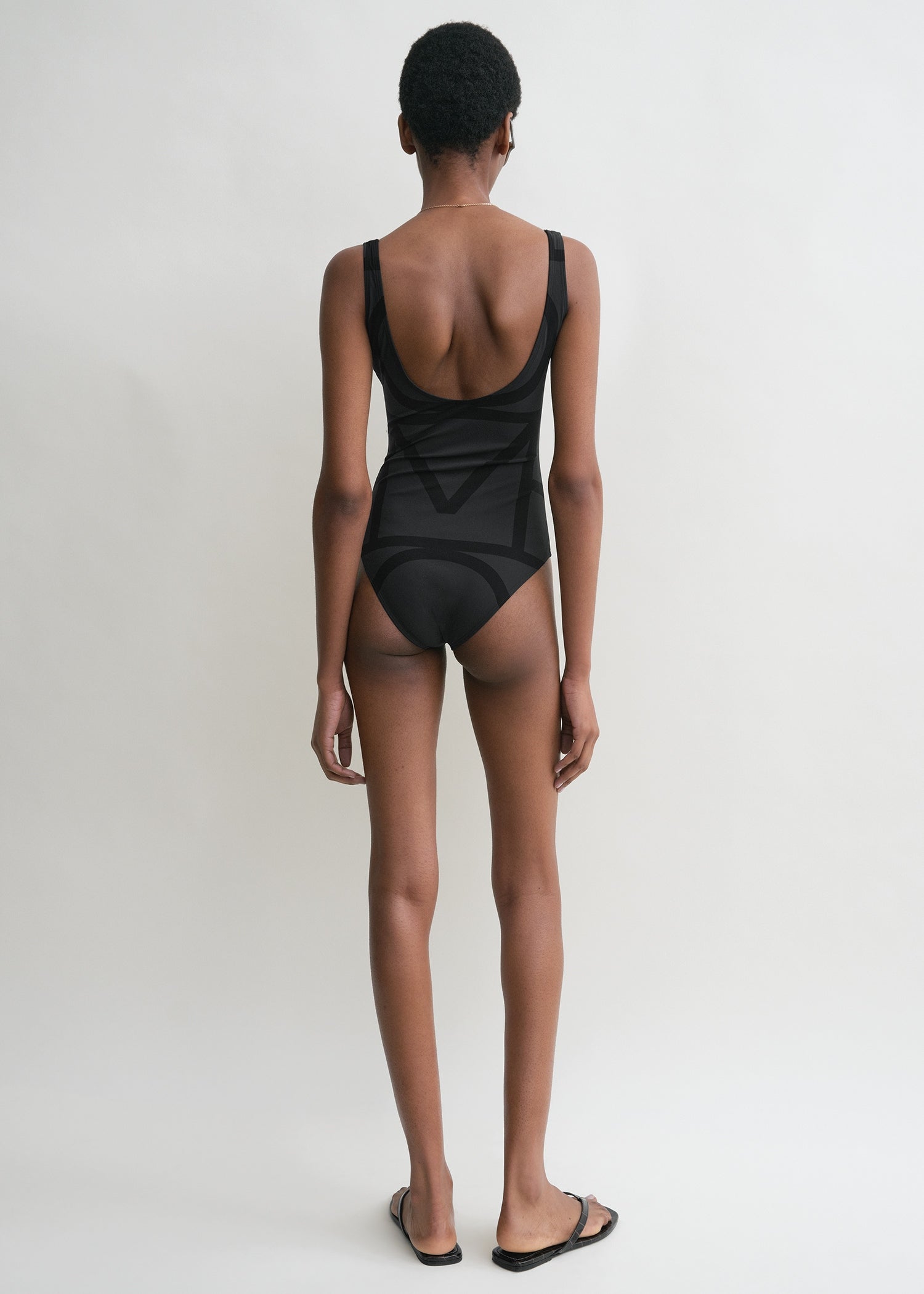 Monogram swimsuit black/black