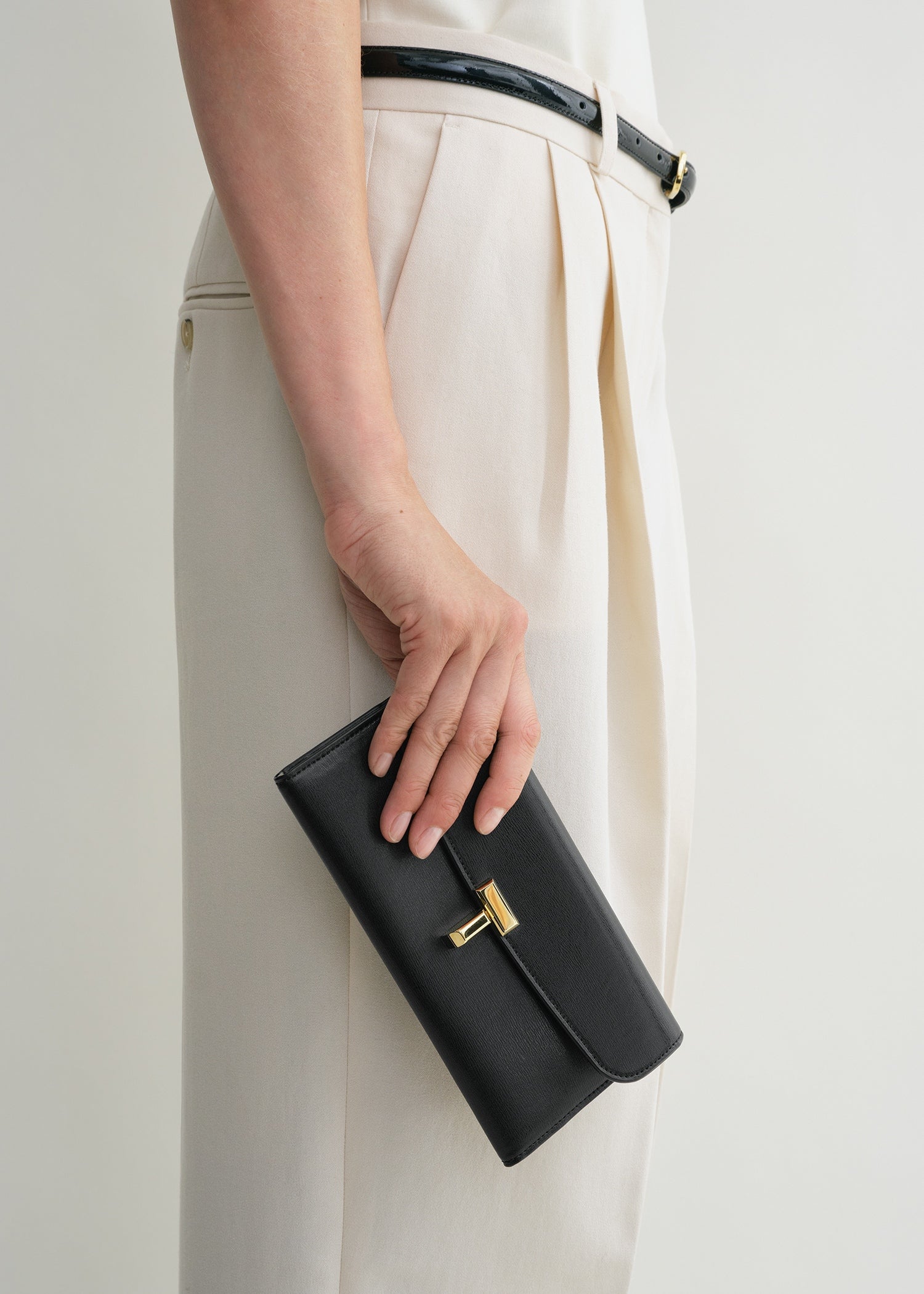 T-Lock leather wallet black