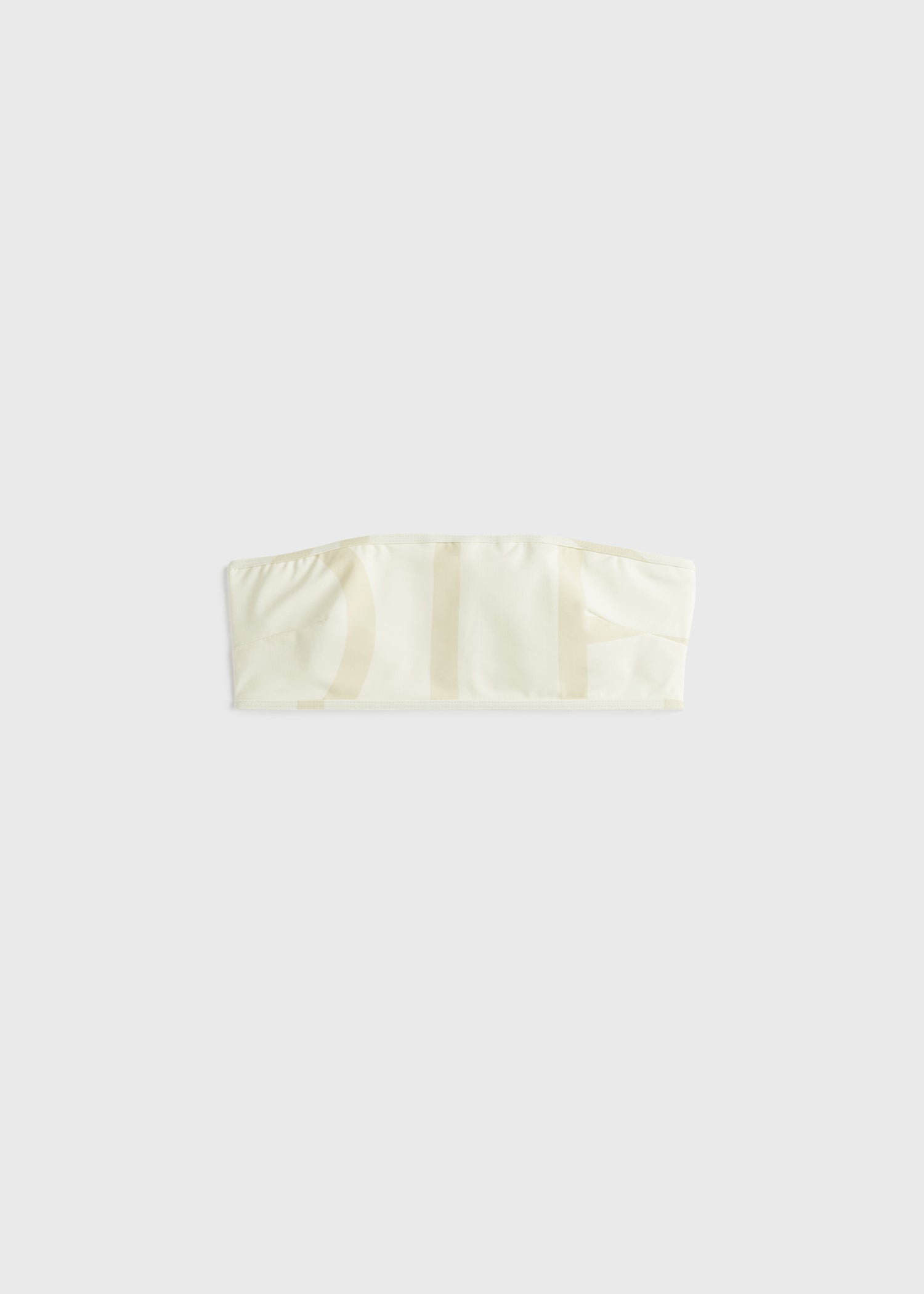 Monogram strapless bikini top ecru/straw