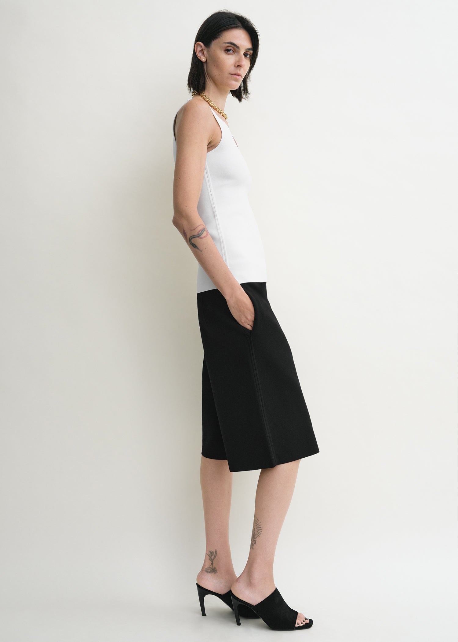 Knit shorts black