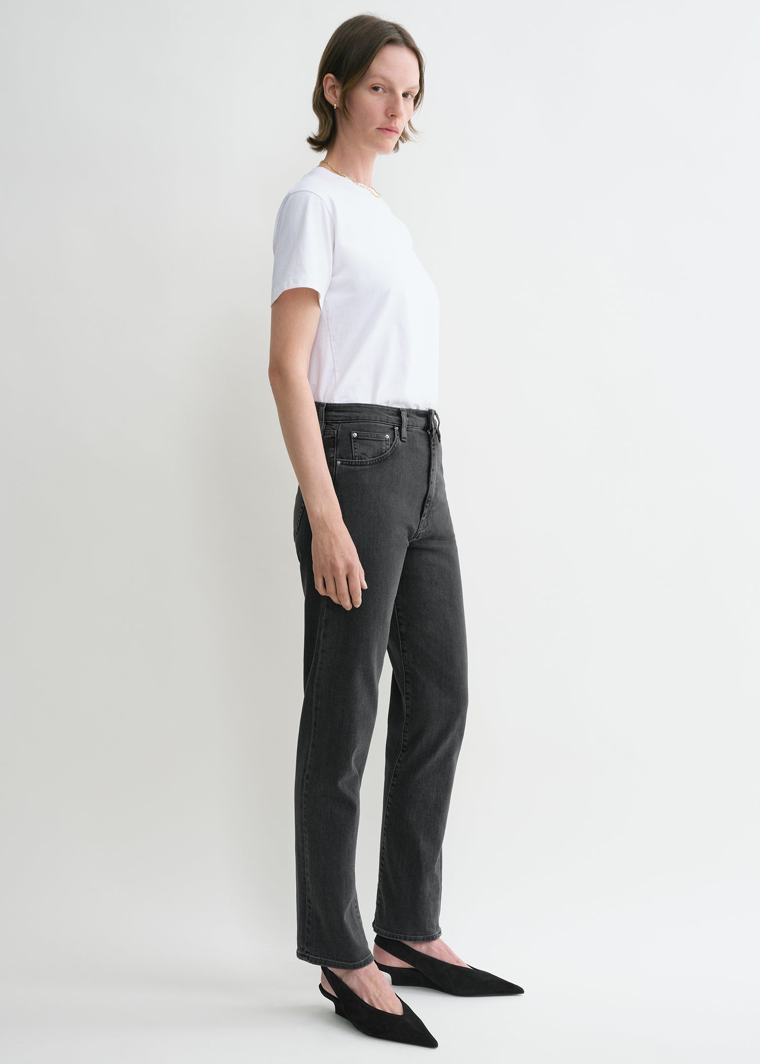 Twisted seam denim grey